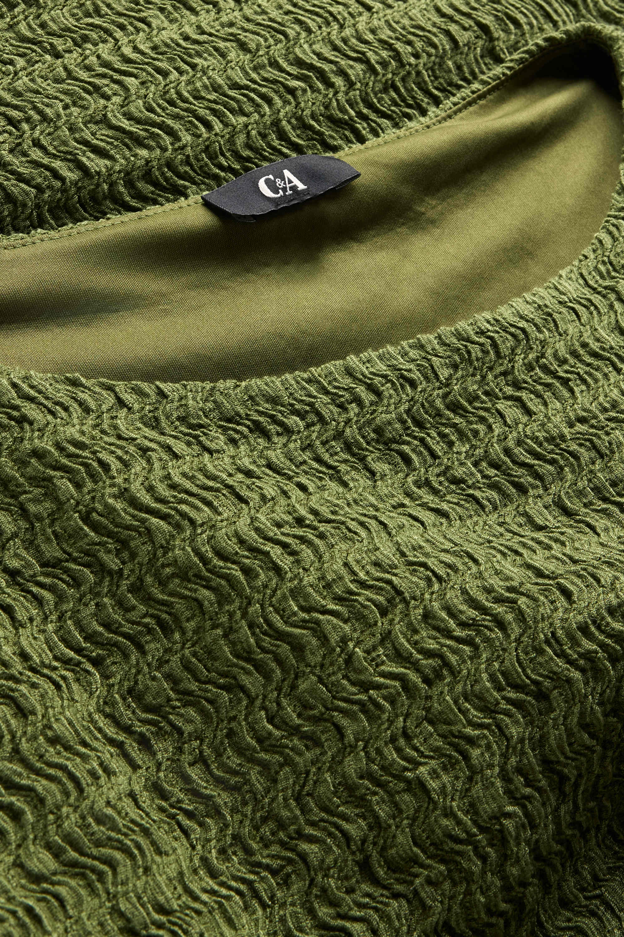 Bodycon dress - textured dark green