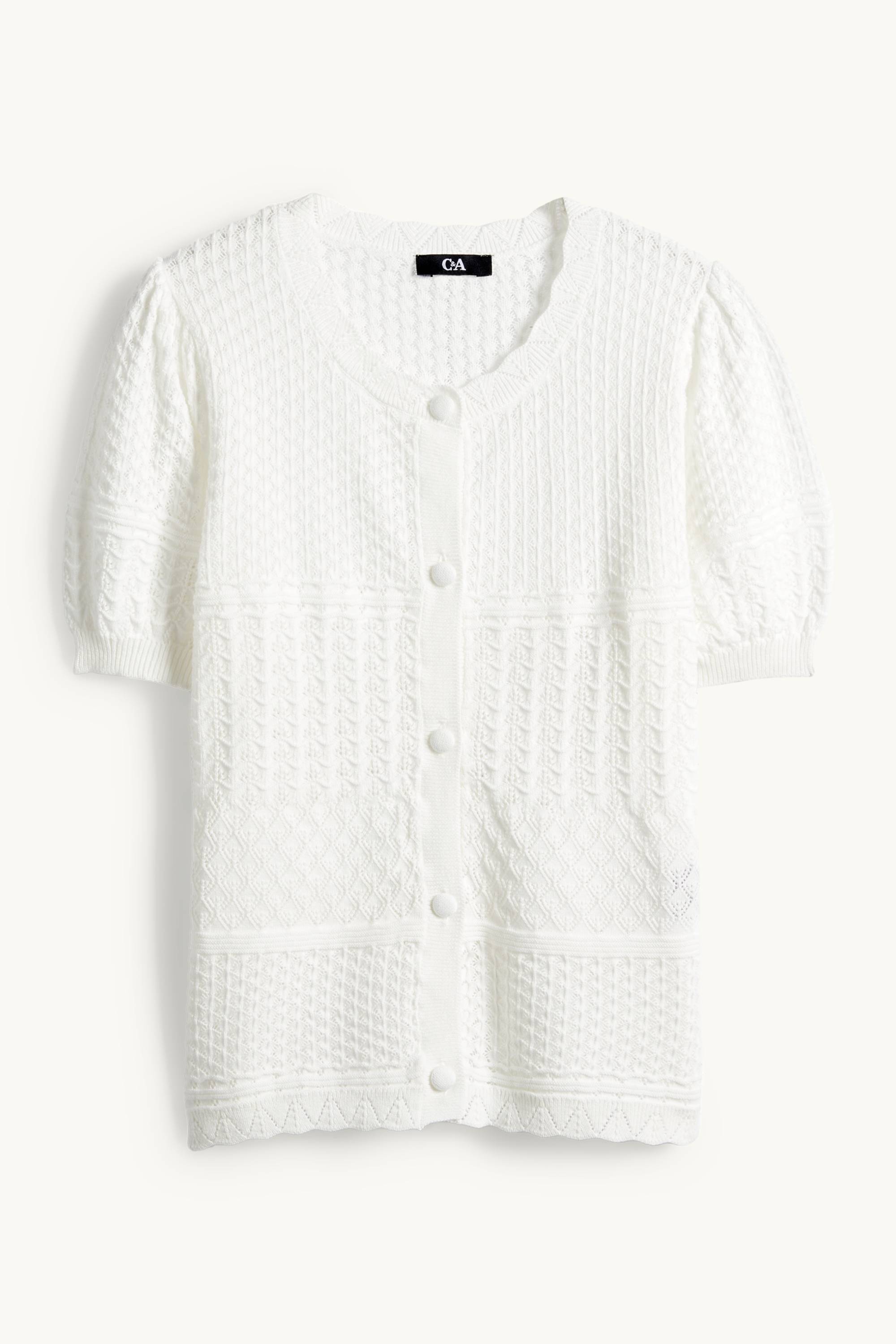 Cardigan - textured white
