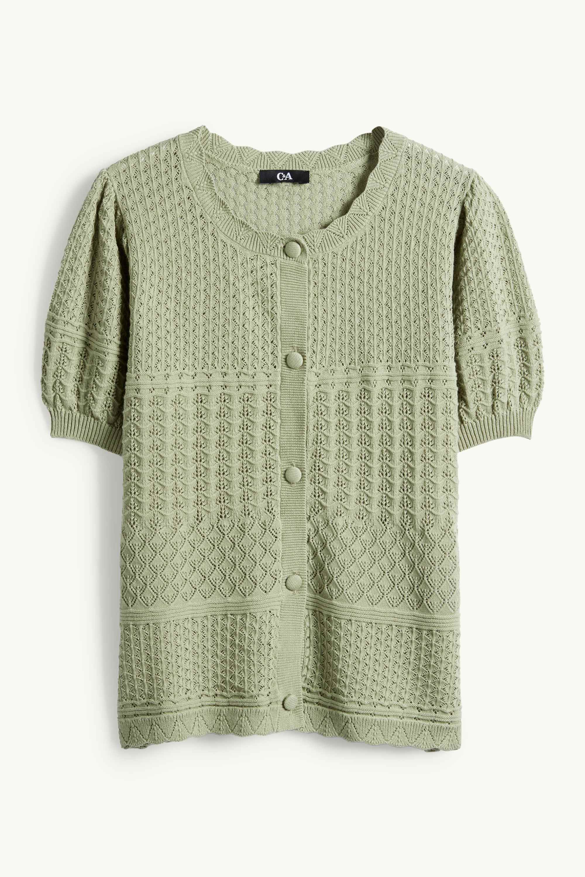 Cardigan - textured green