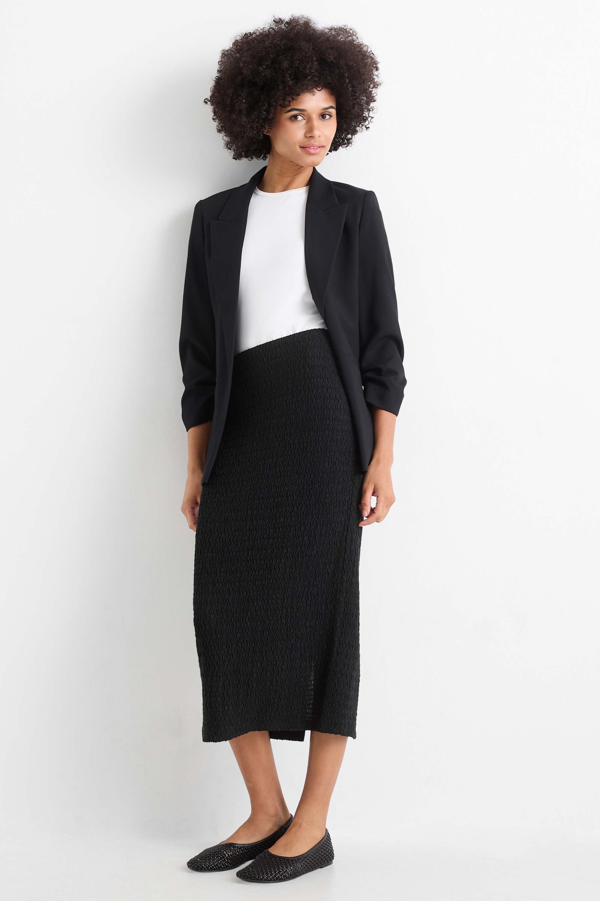 Skirt - textured black