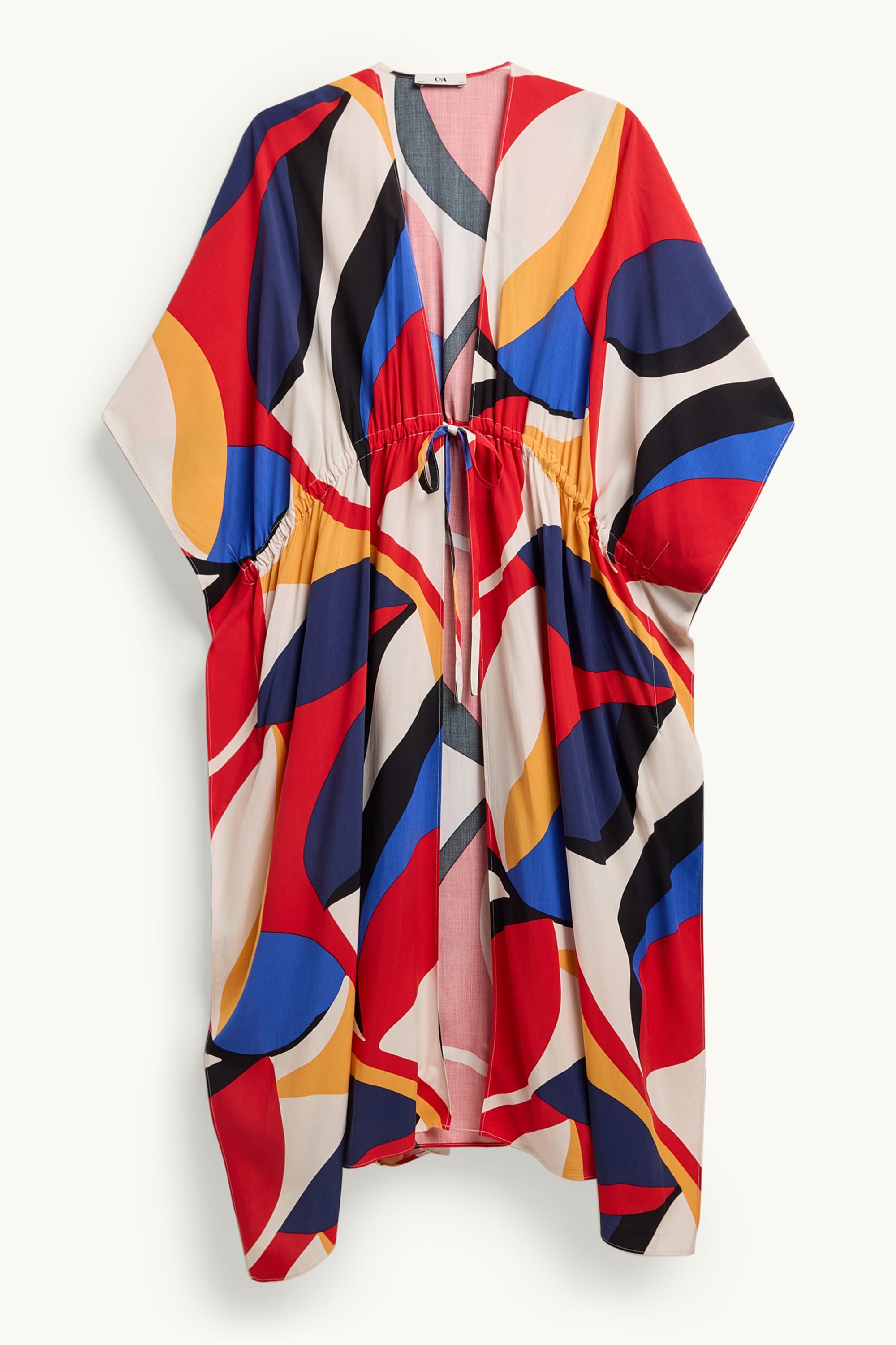 Kimono - patterned red / blue