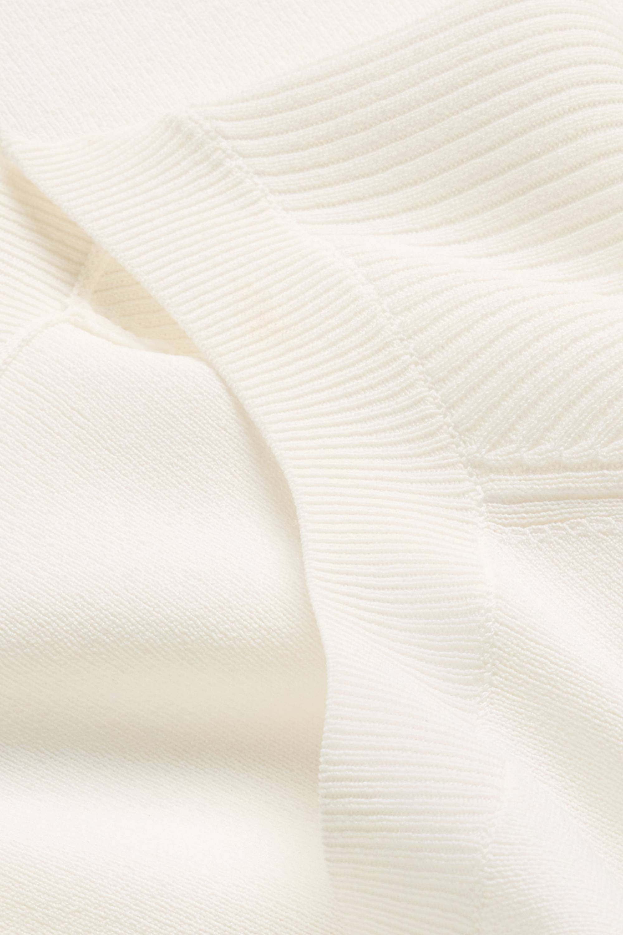 Knitted jumper - short sleeve white