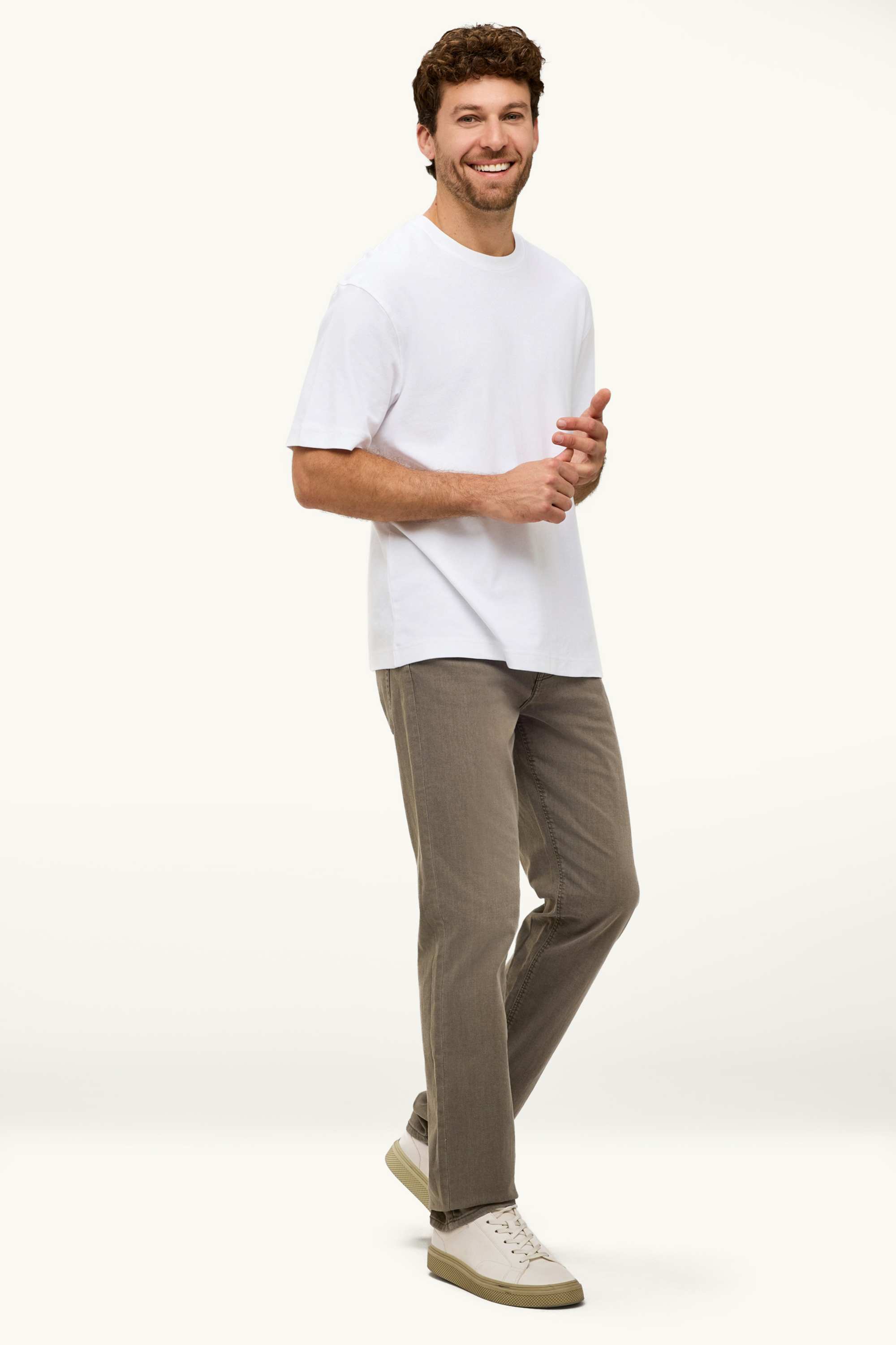 Straight jeans denim-brown