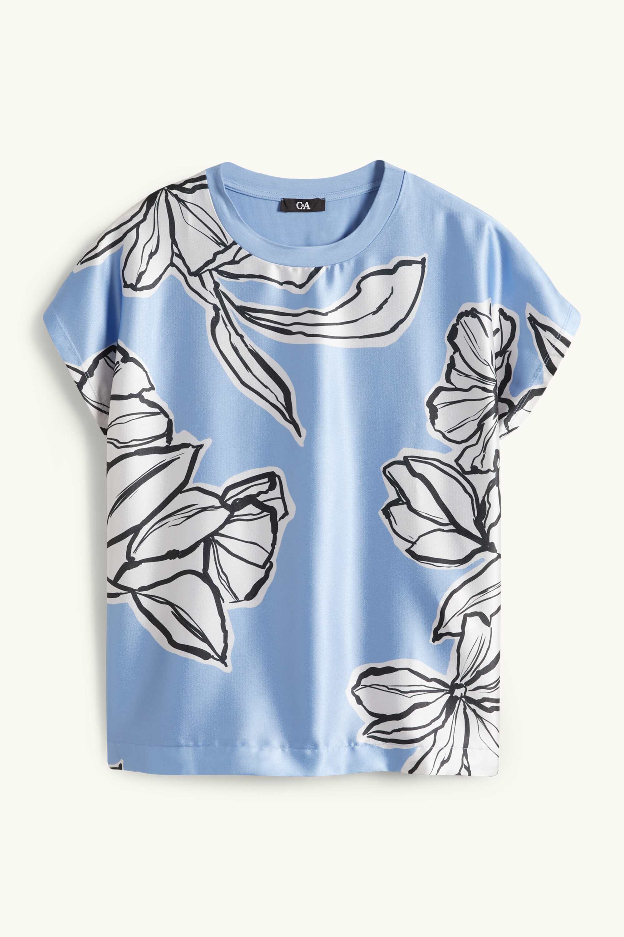 T-shirt - regular fit - floral light blue