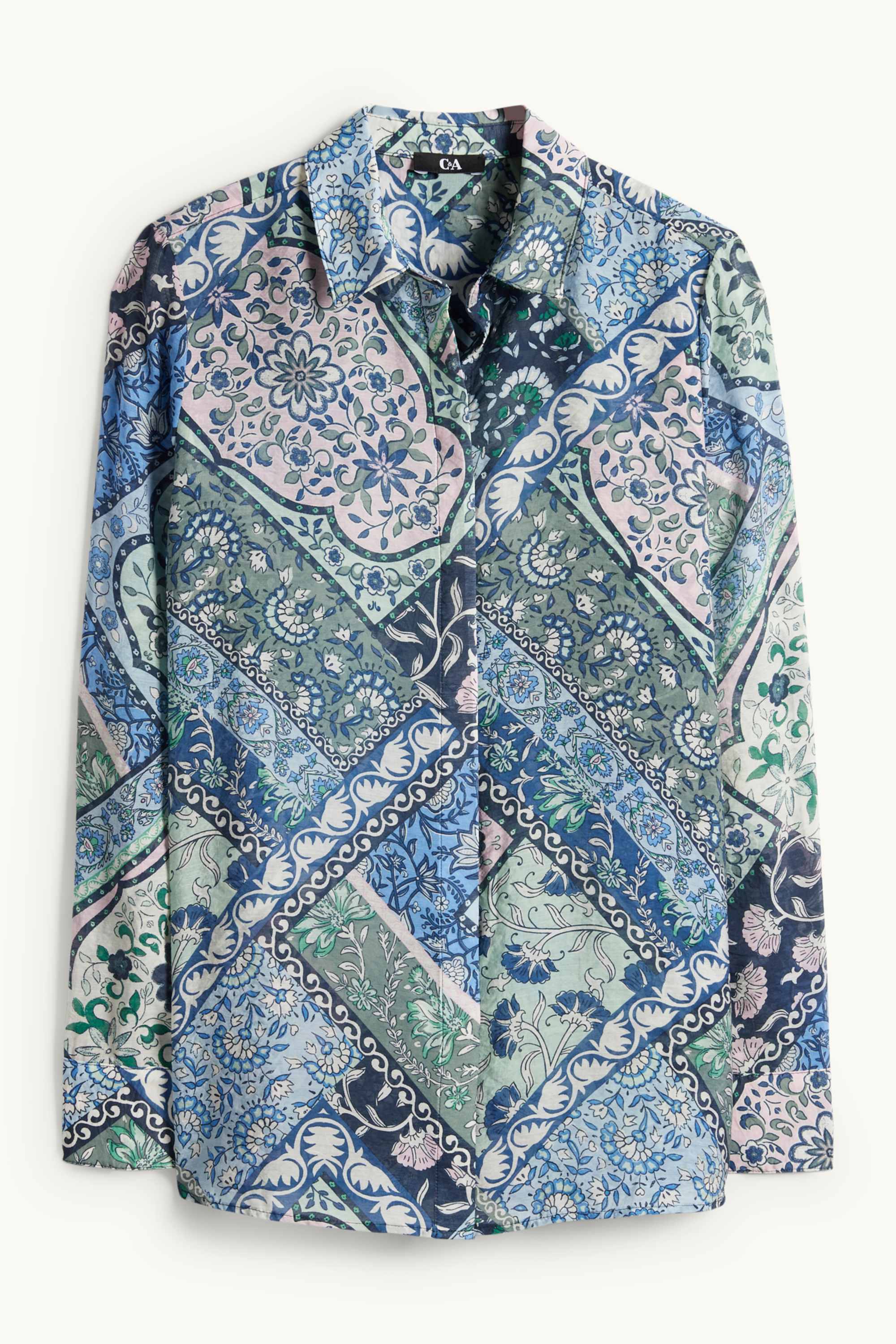 Shirt blouse - patterned dark blue