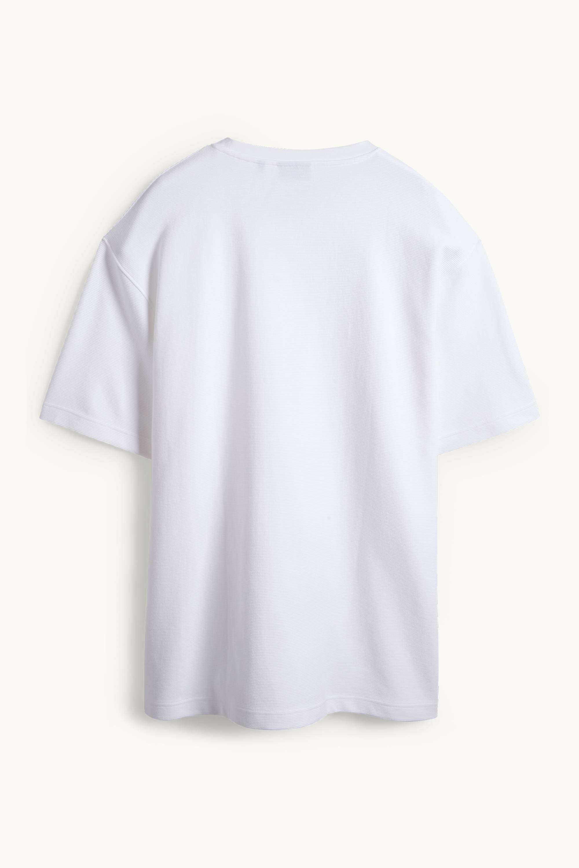 T-shirt - relaxed fit - ribbed white