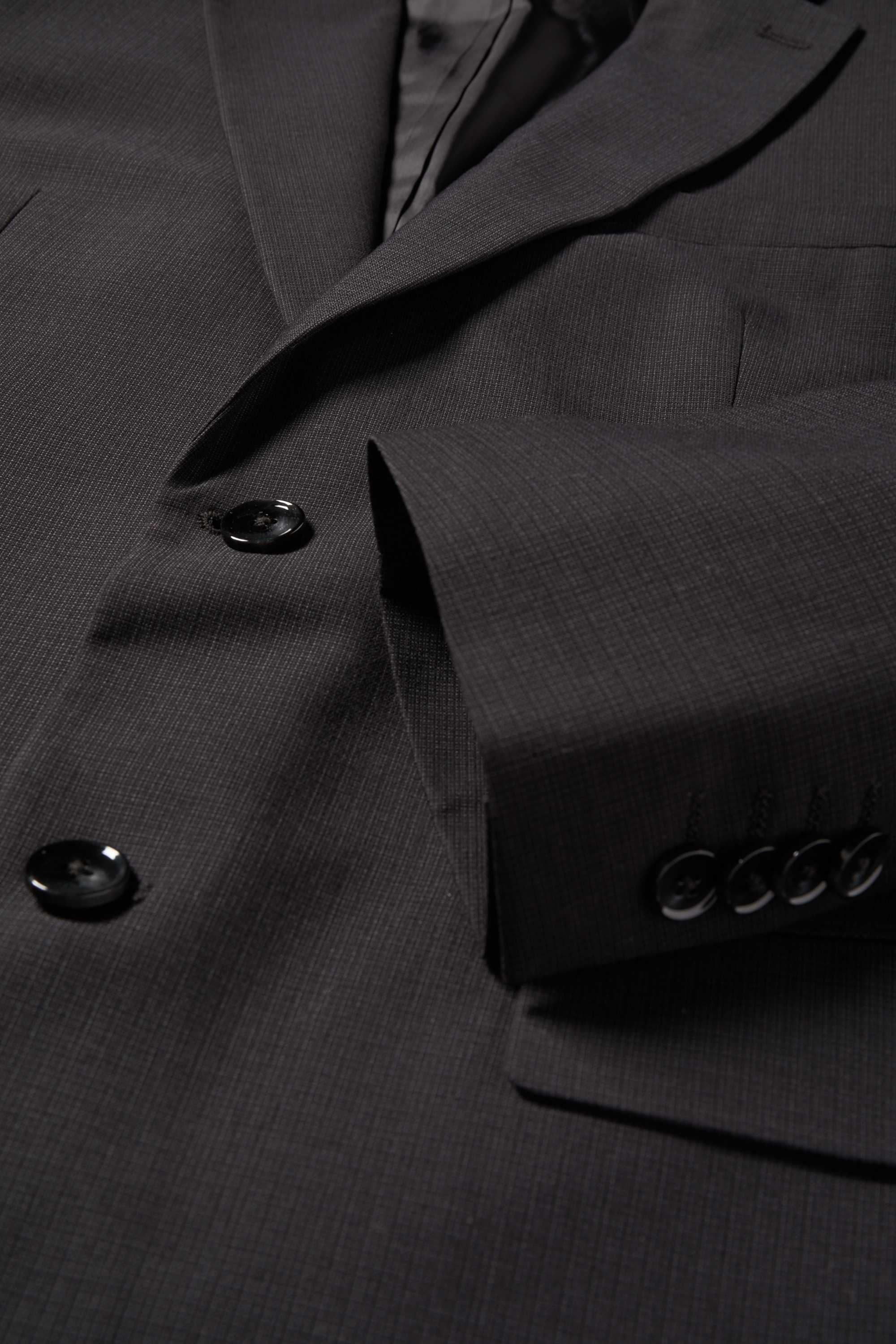 Suit with tie - regular fit - stretch - 4 piece black
