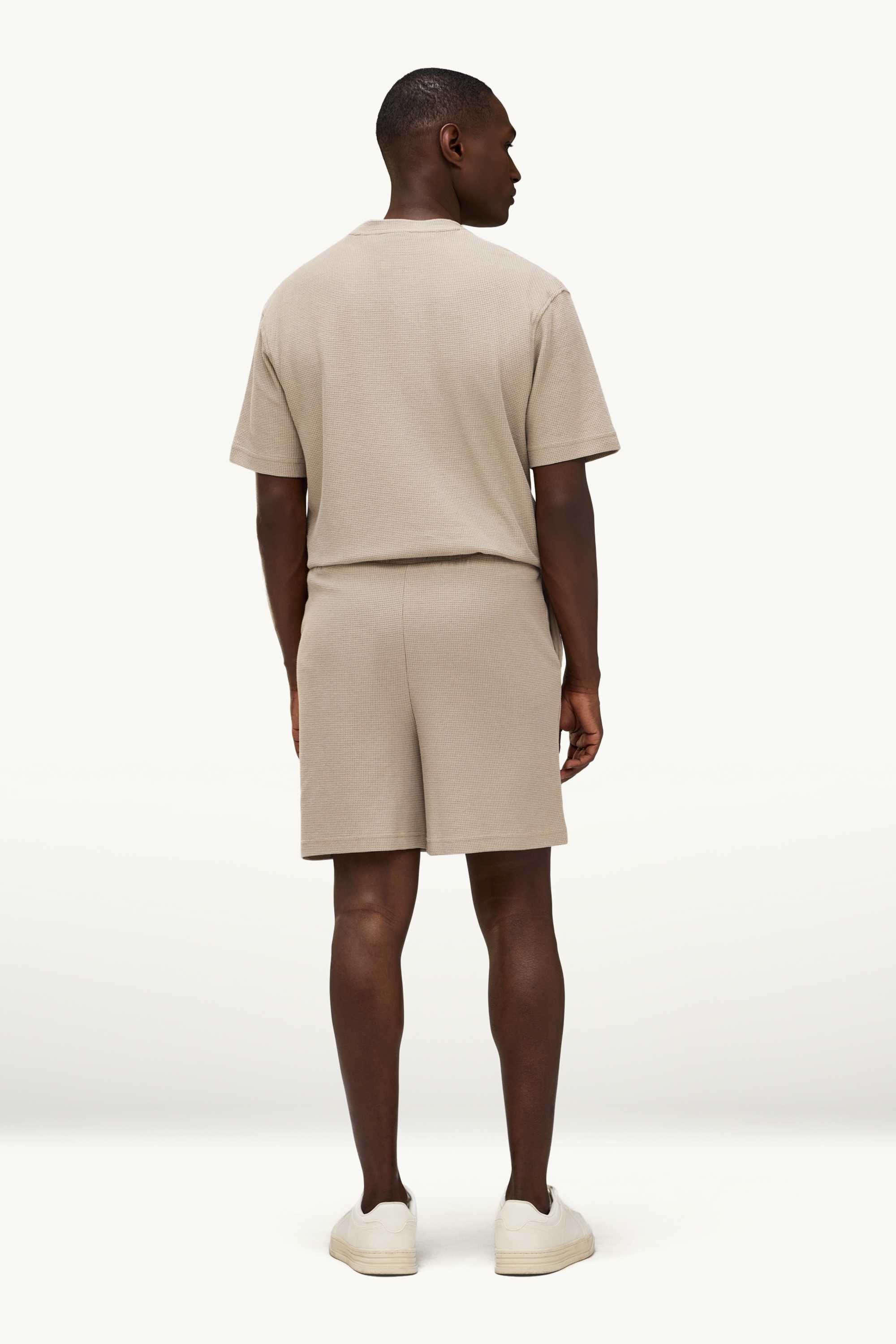 Sweat shorts - textured beige