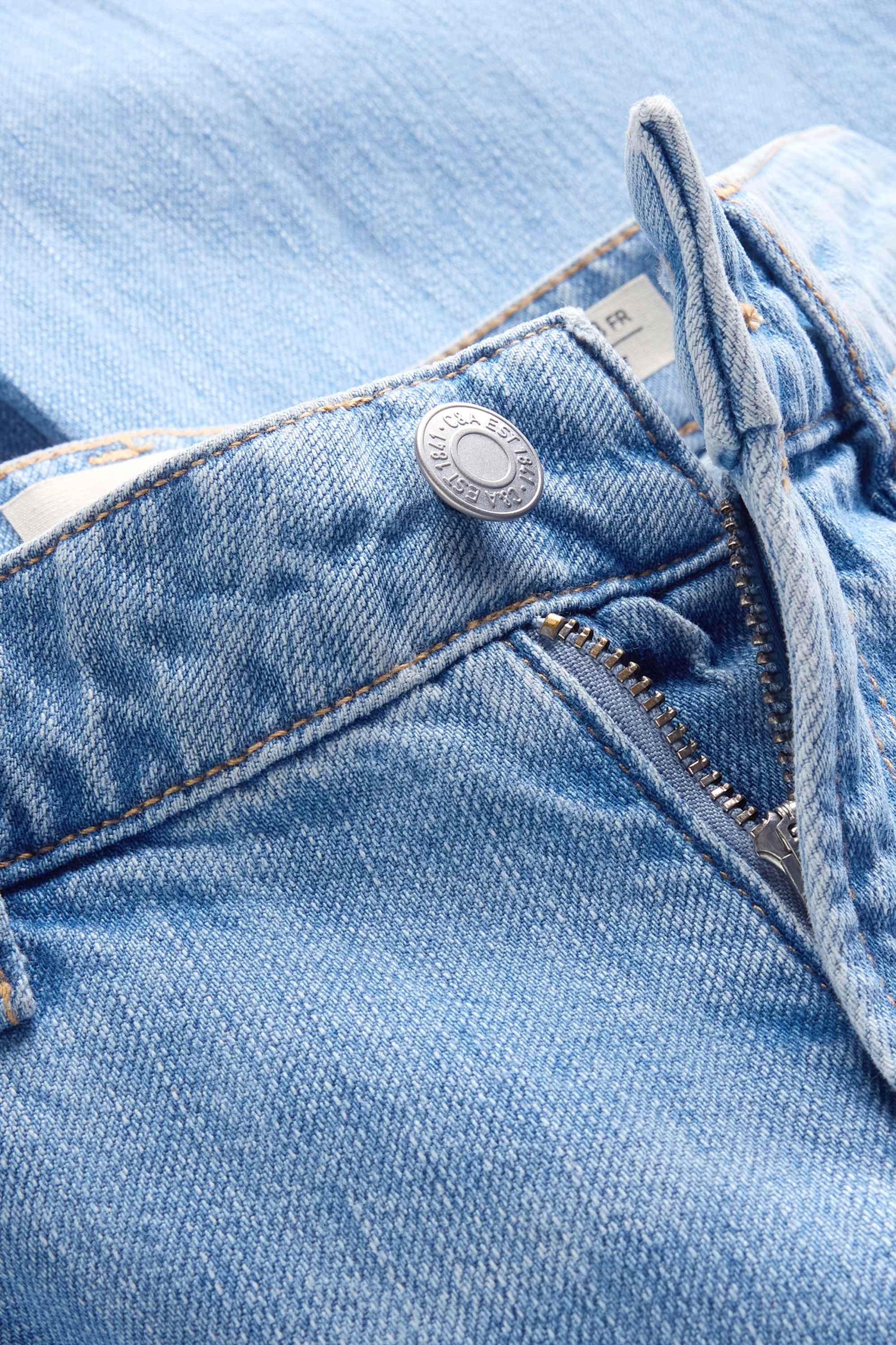 Baggy jeans - mid-rise waist denim-light blue