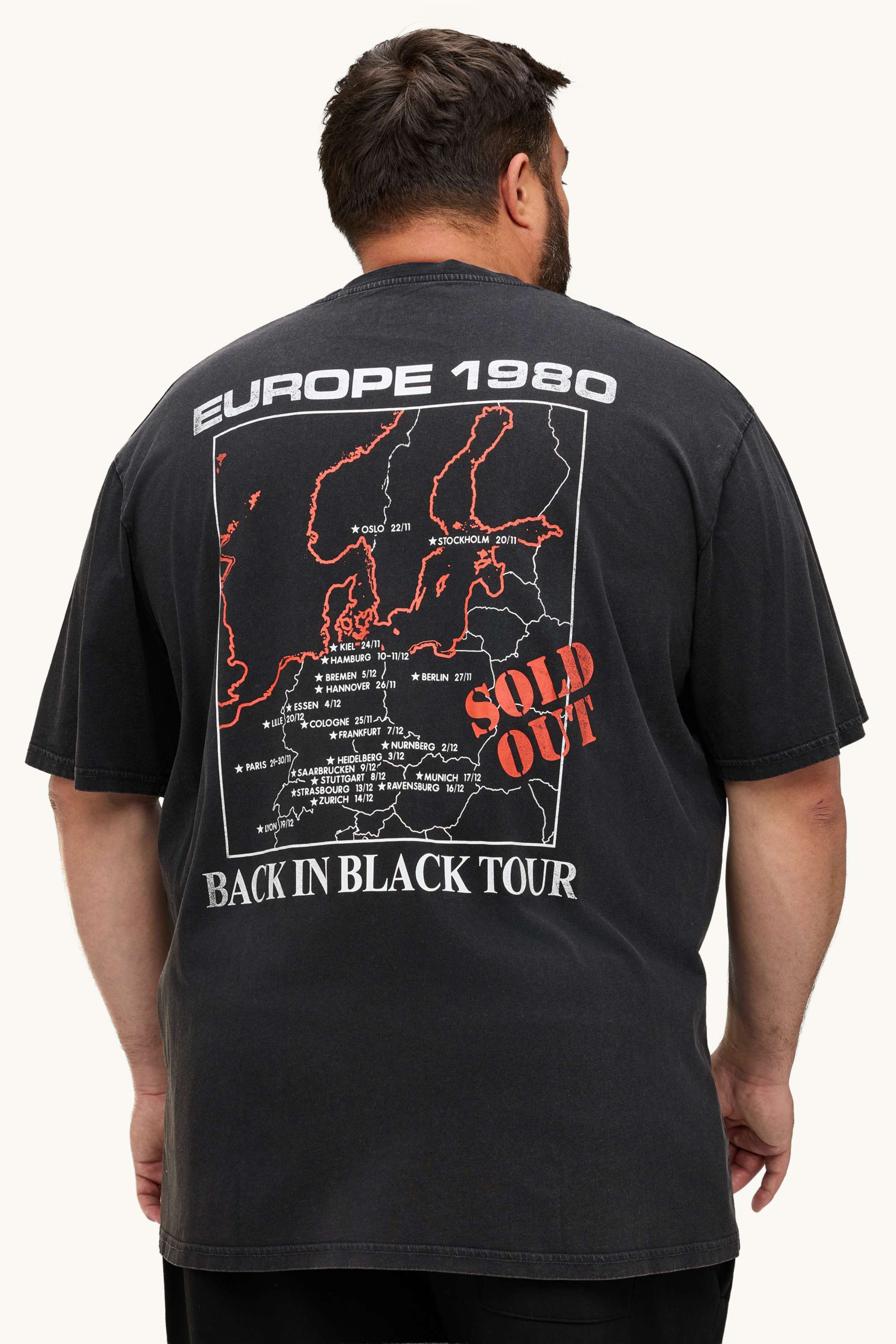 T-shirt - relaxed fit - AC/ DC black