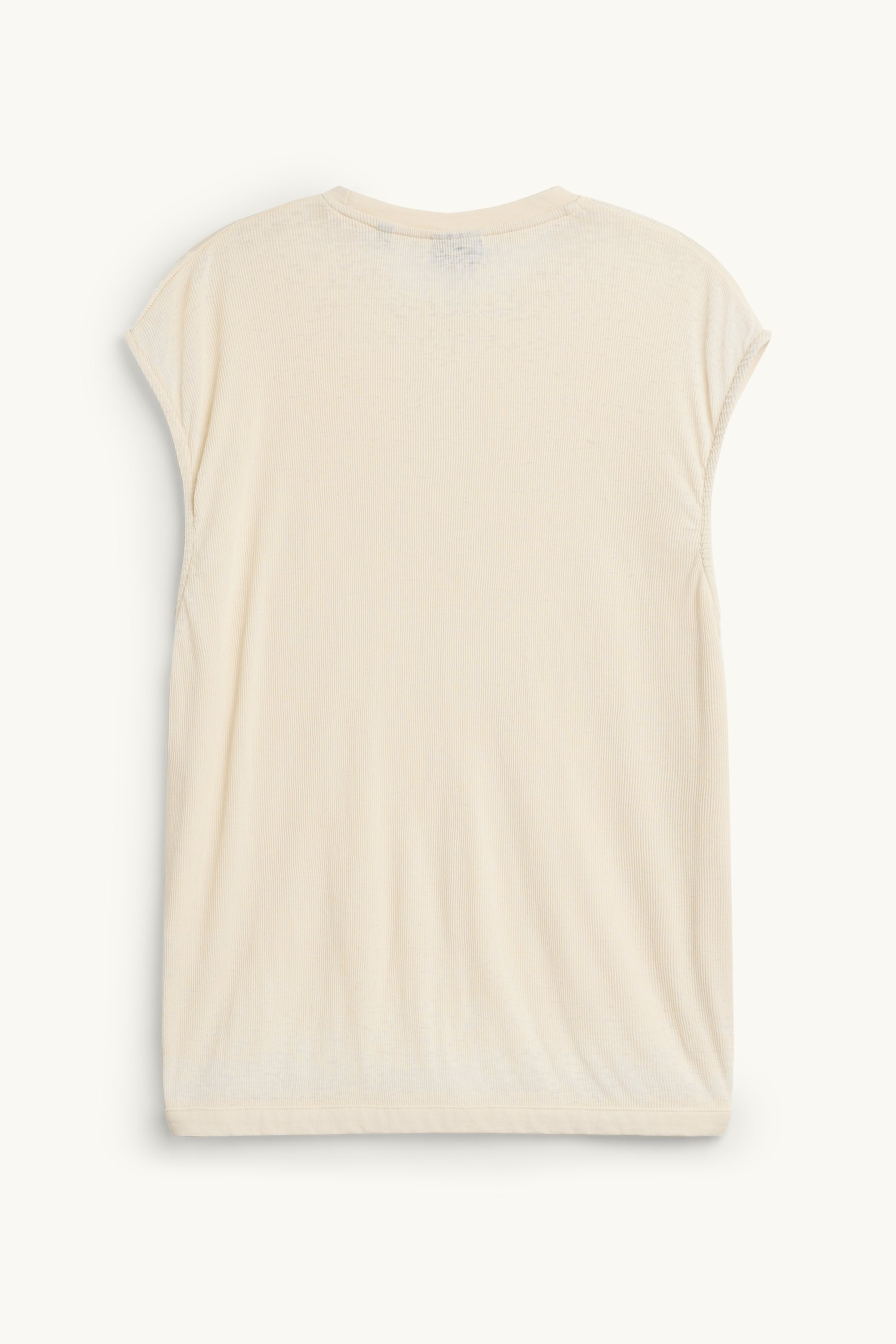 T-shirt - oversized - ribbed cremewhite