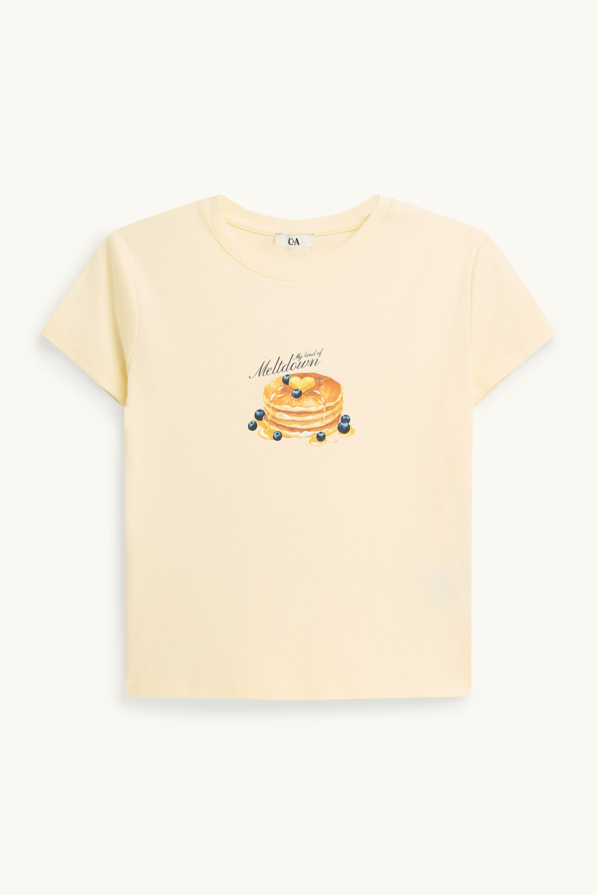 T-shirt - slim fit light yellow