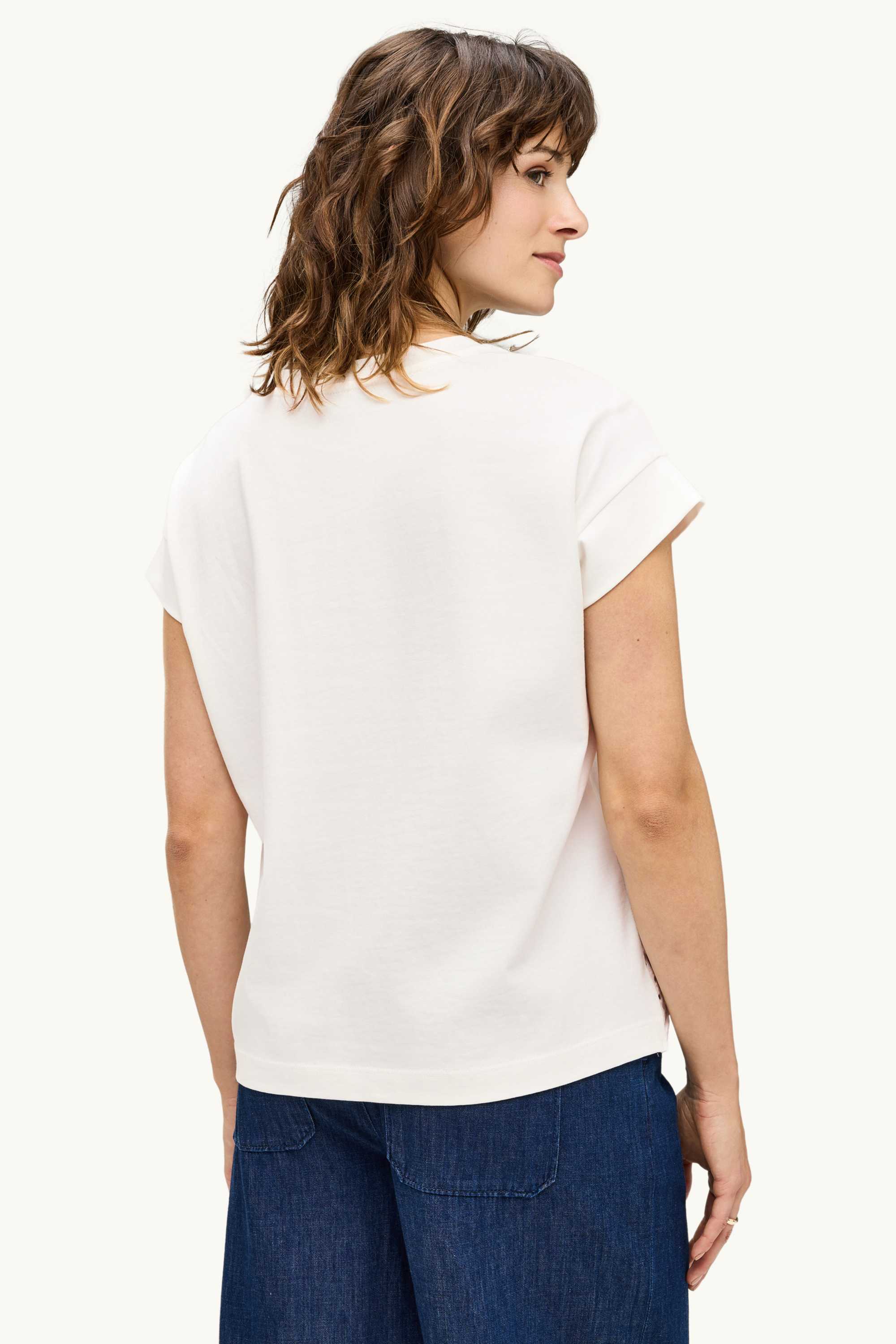 T-shirt - regular fit - broderie anglaise white