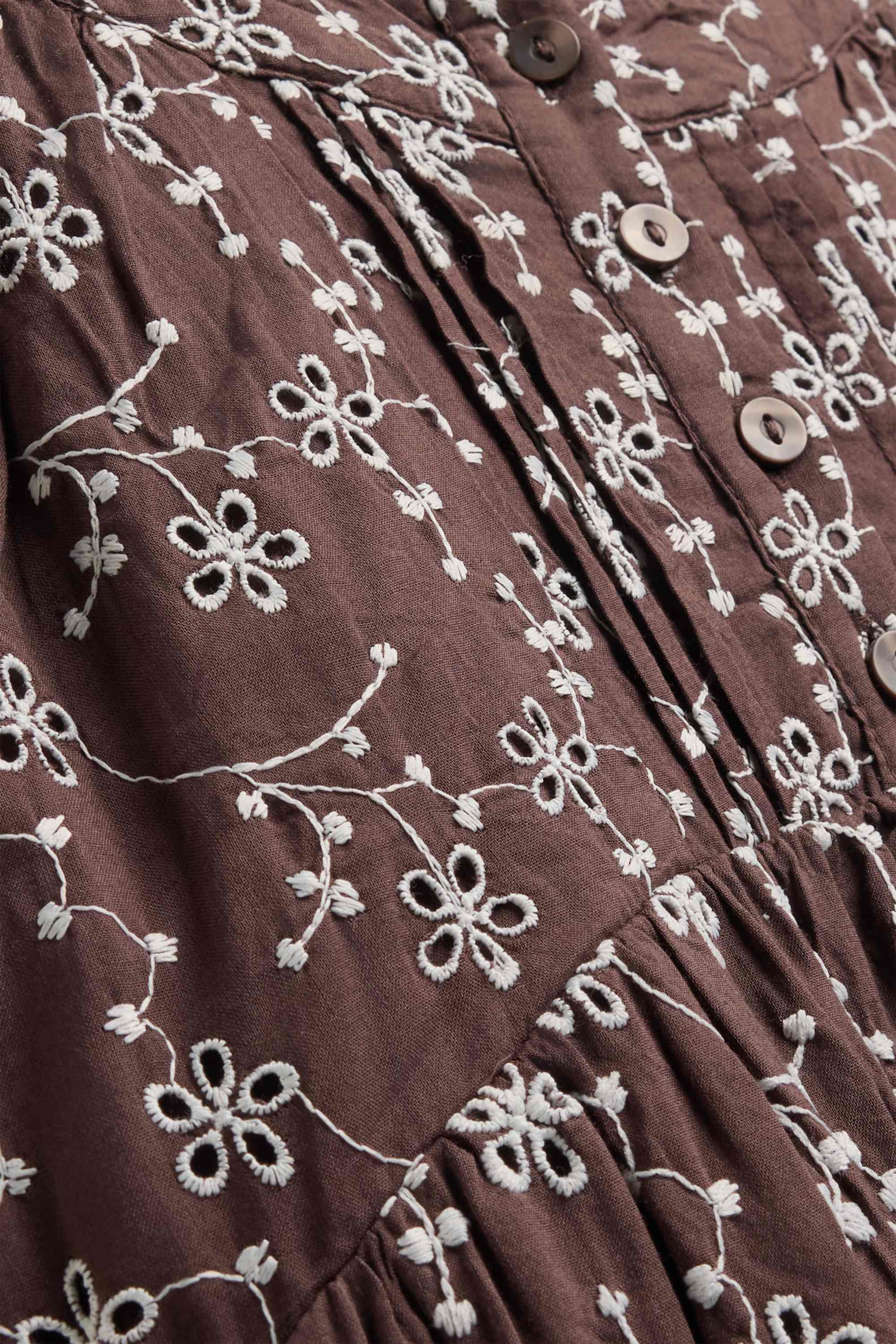 Floral - dress brown