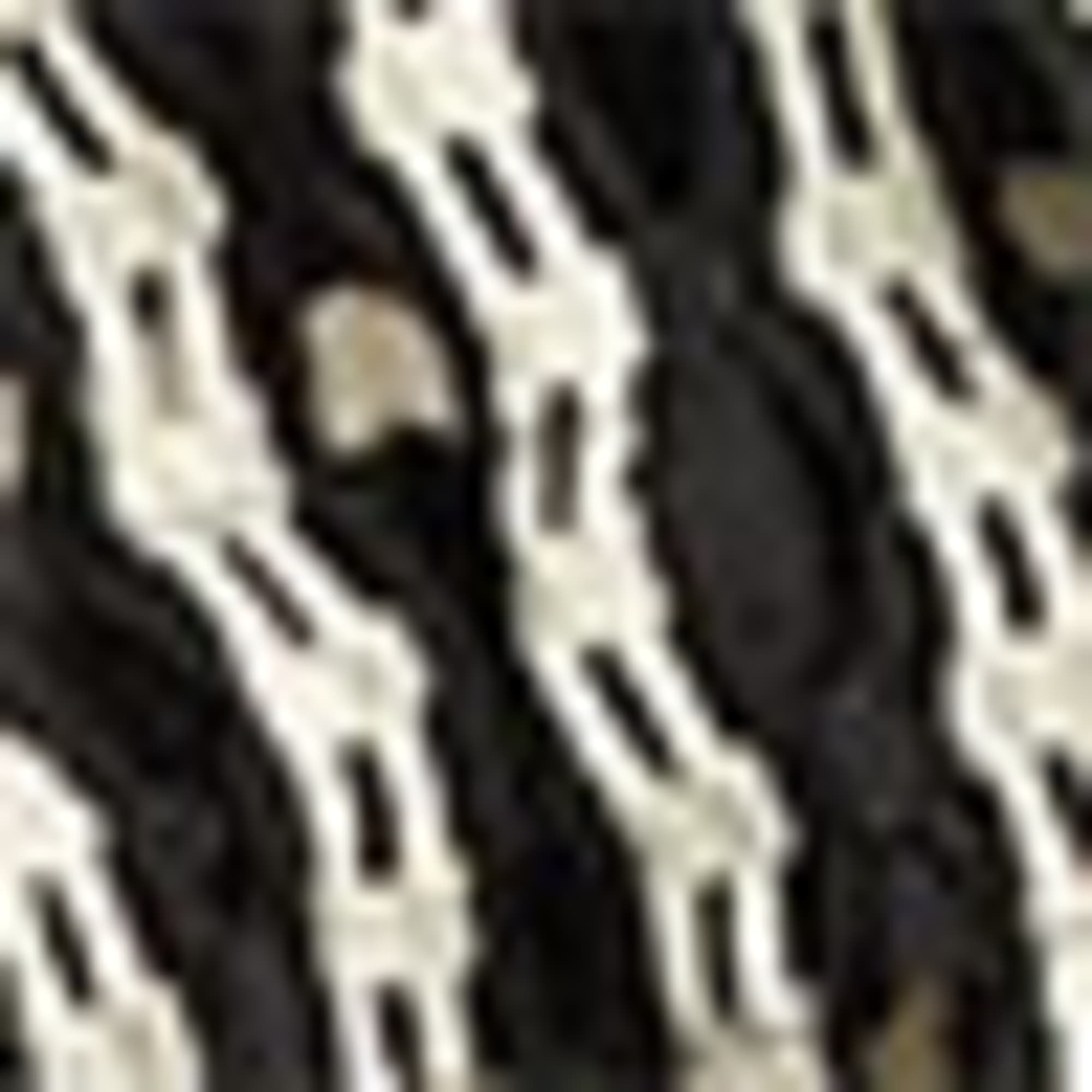 Kaftan - striped white / black