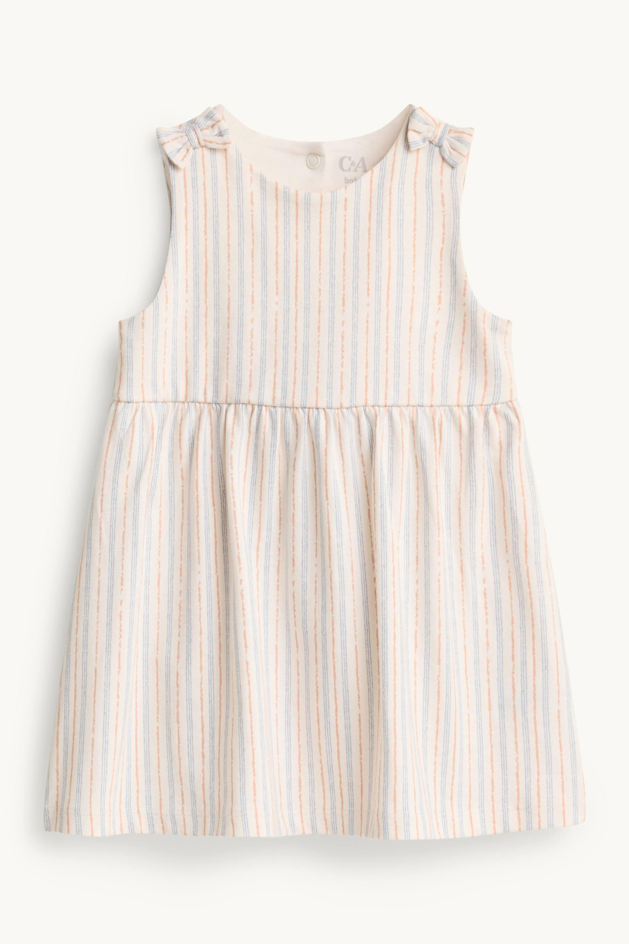 Baby dress - striped creme