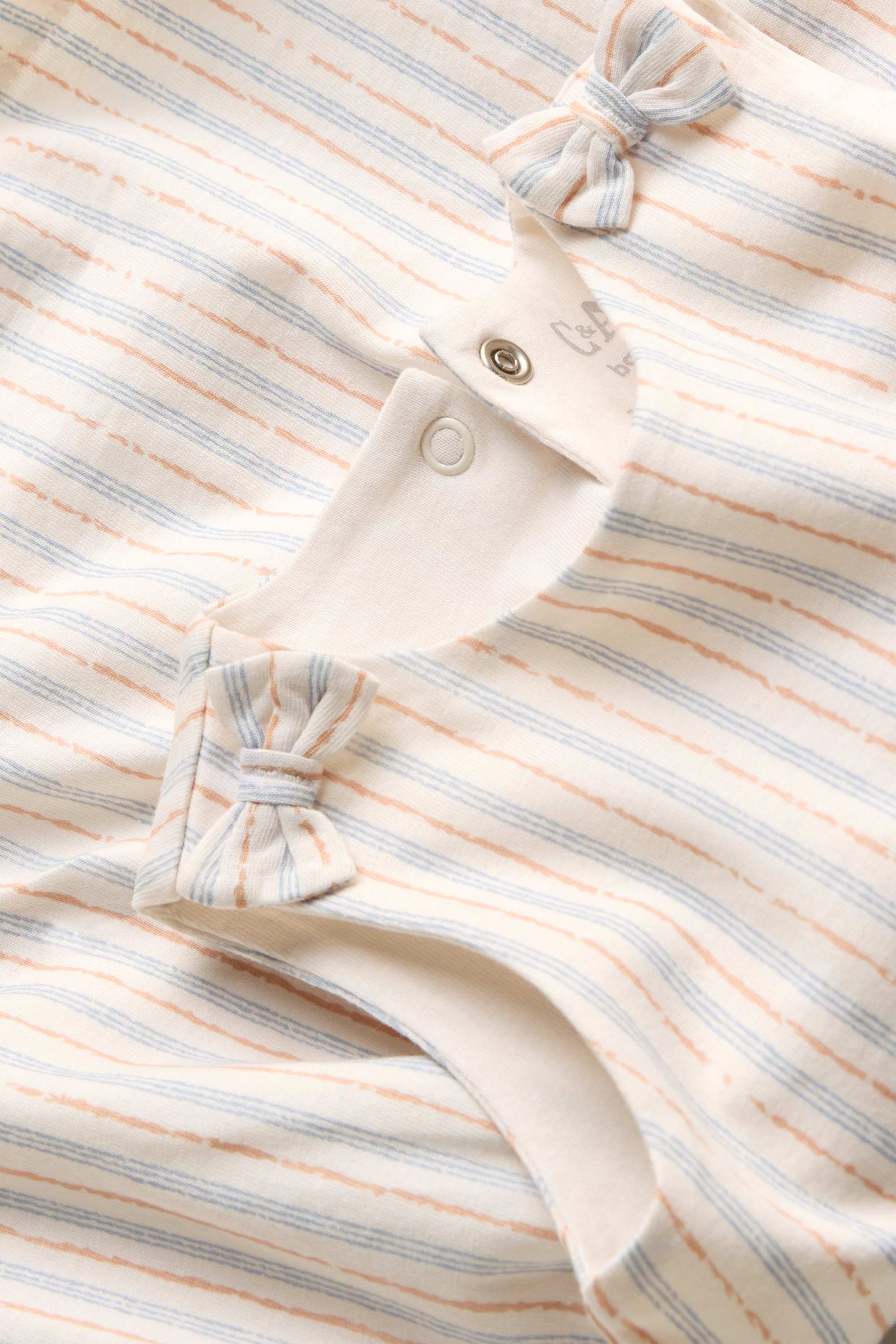 Baby dress - striped creme