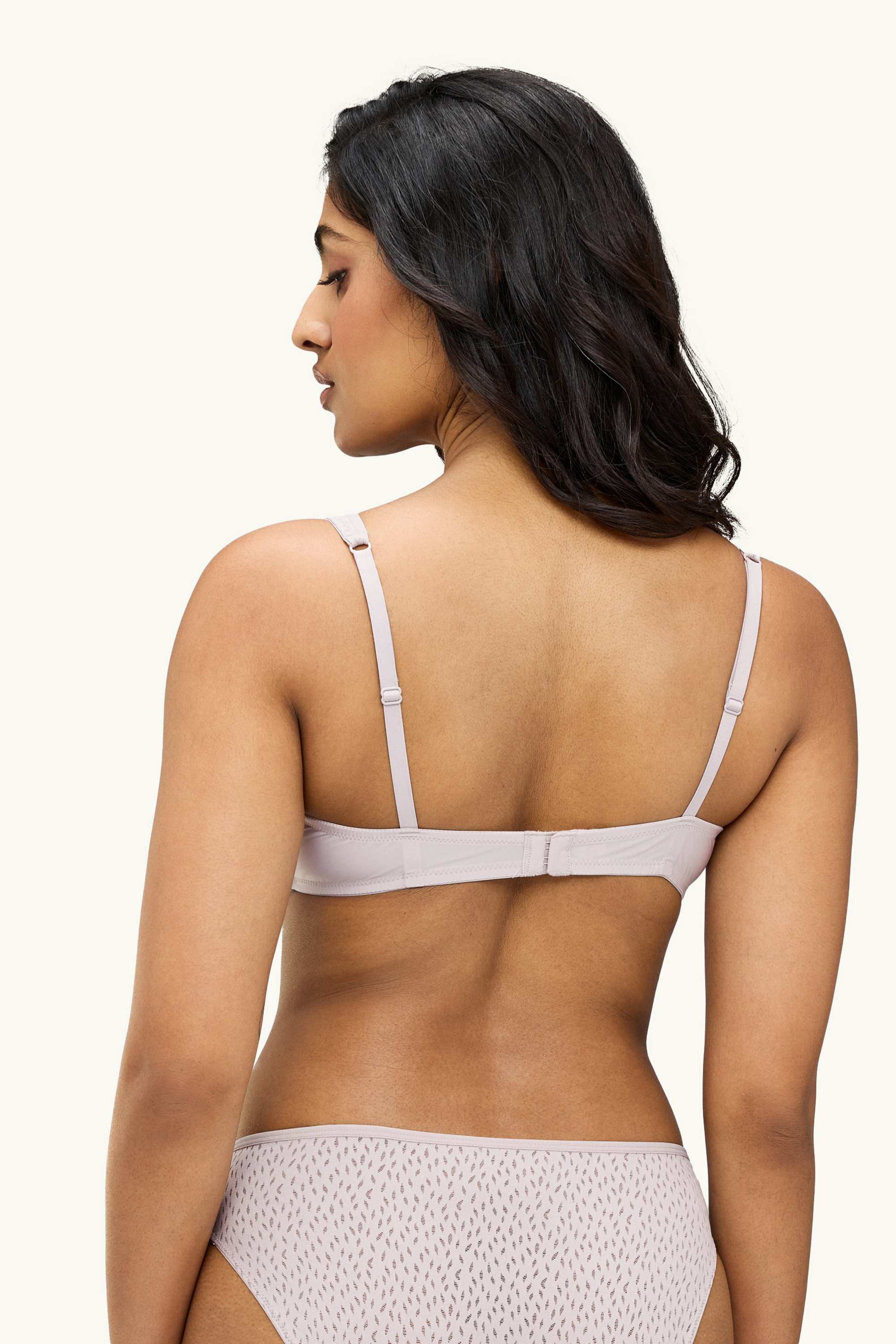 Underwire bra - PLUNGE - padded - textured creme