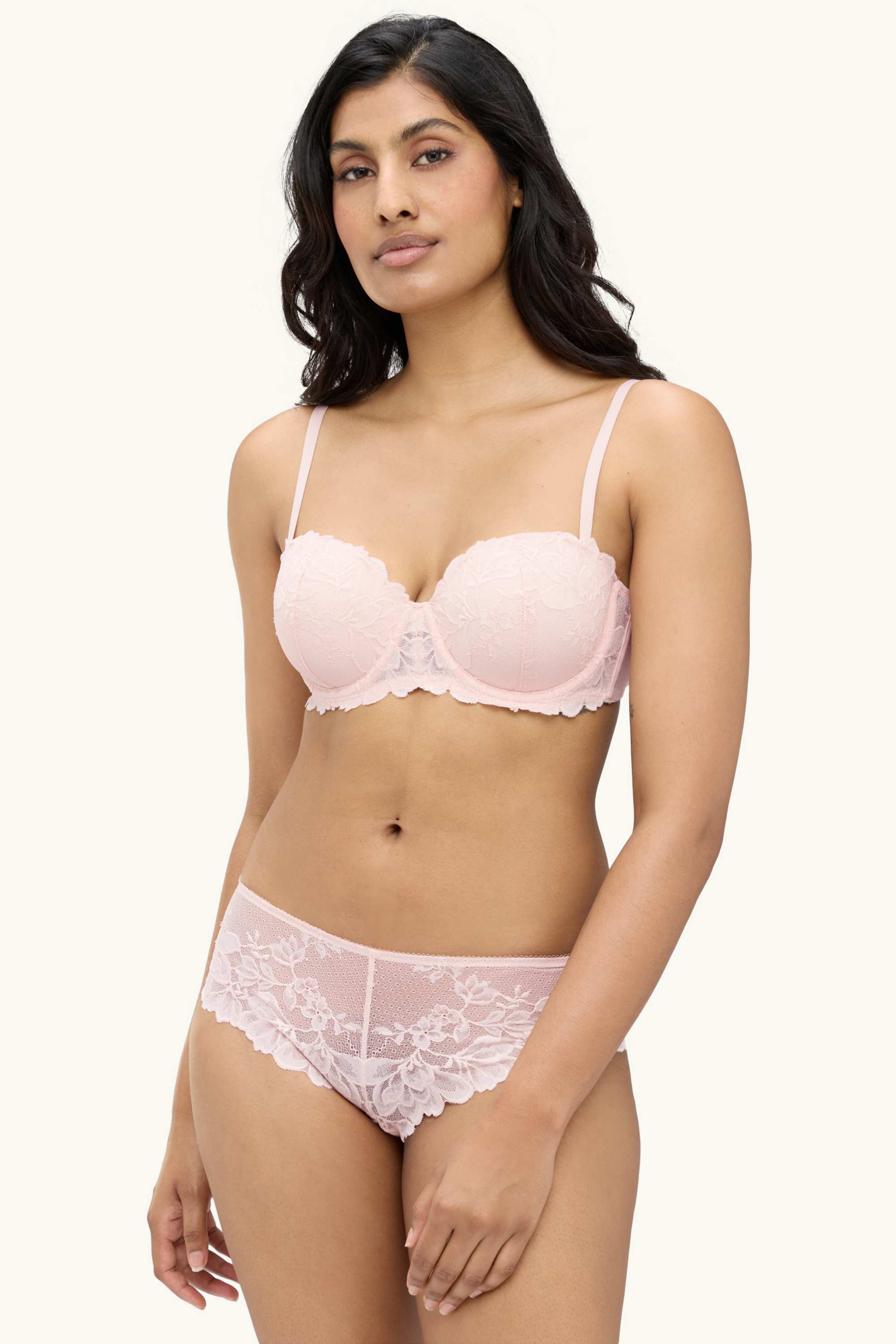 Underwire bra - BALCONETTE - padded rose