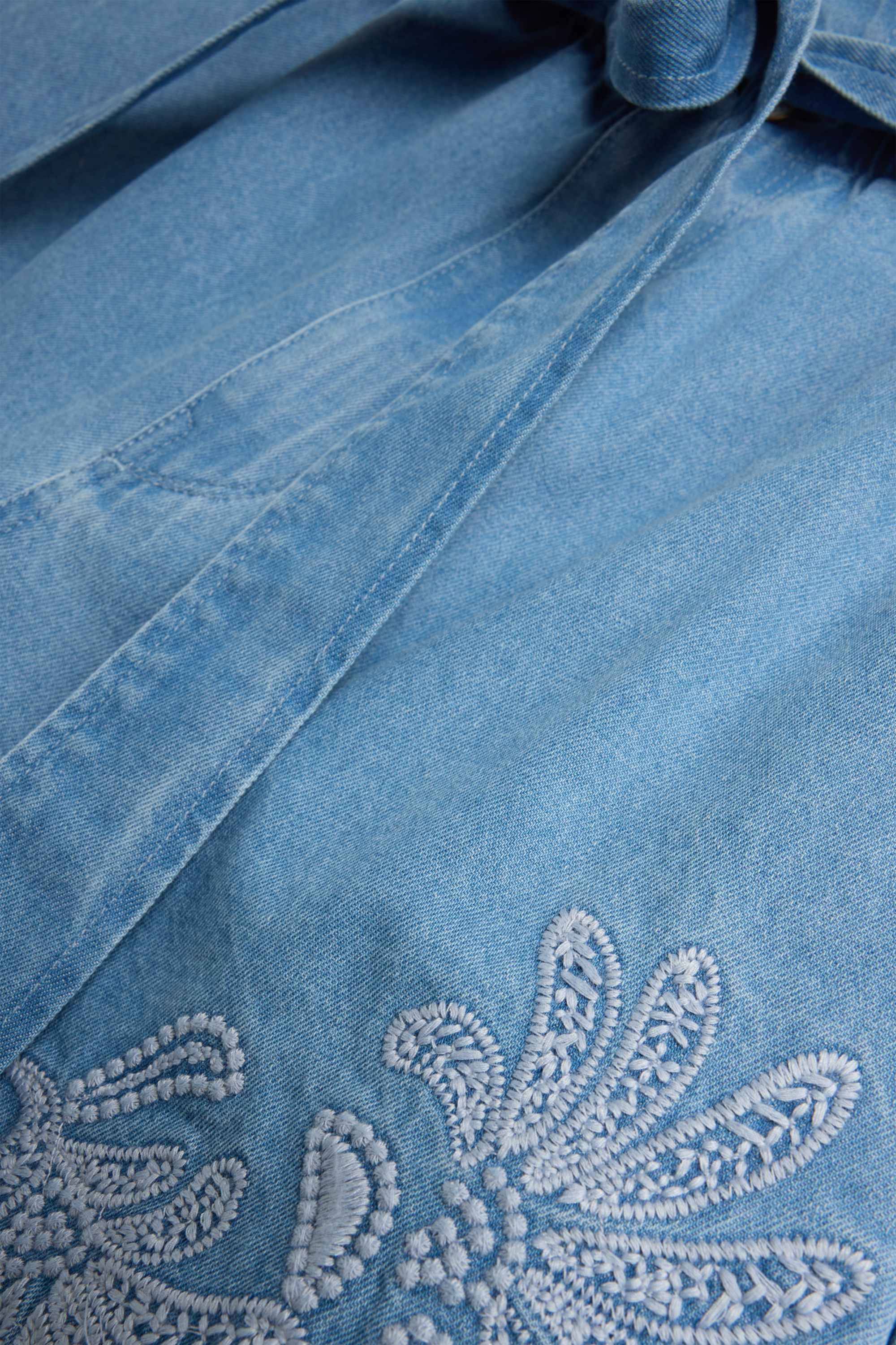 Denim shorts - high waist blue denim