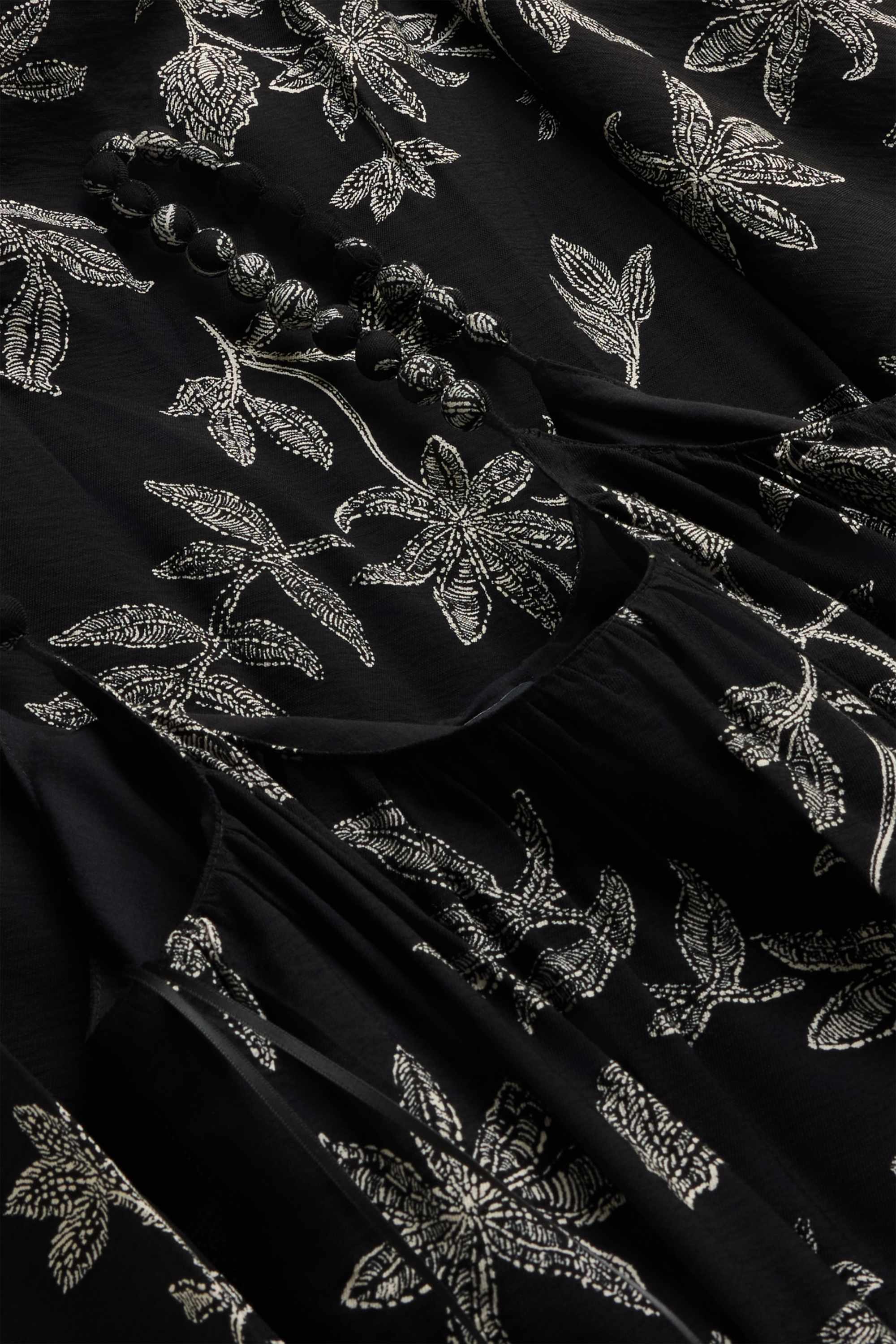 Dress - straight fit - patterned black