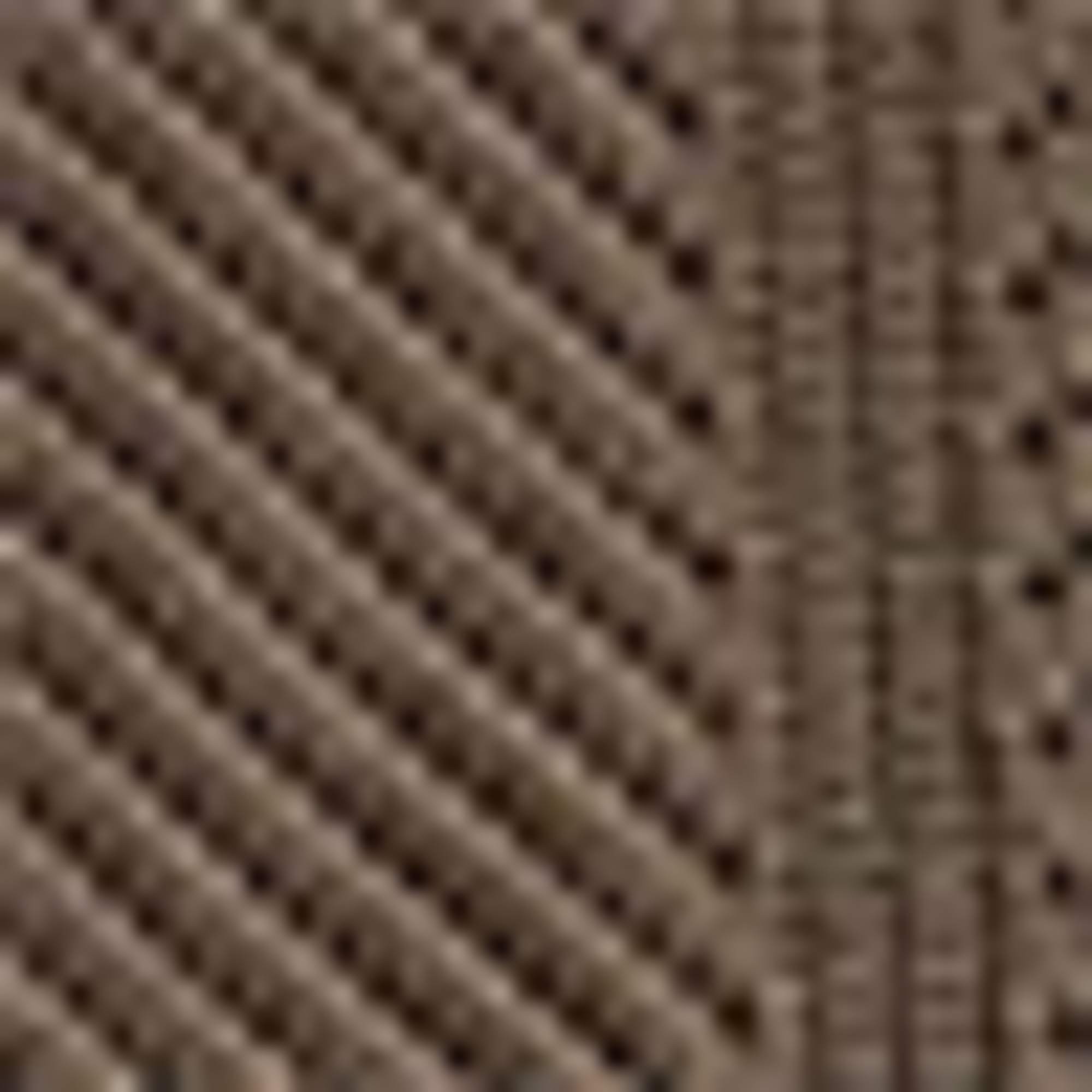 Knitted shirt - regular fit - lapel collar - textured brown