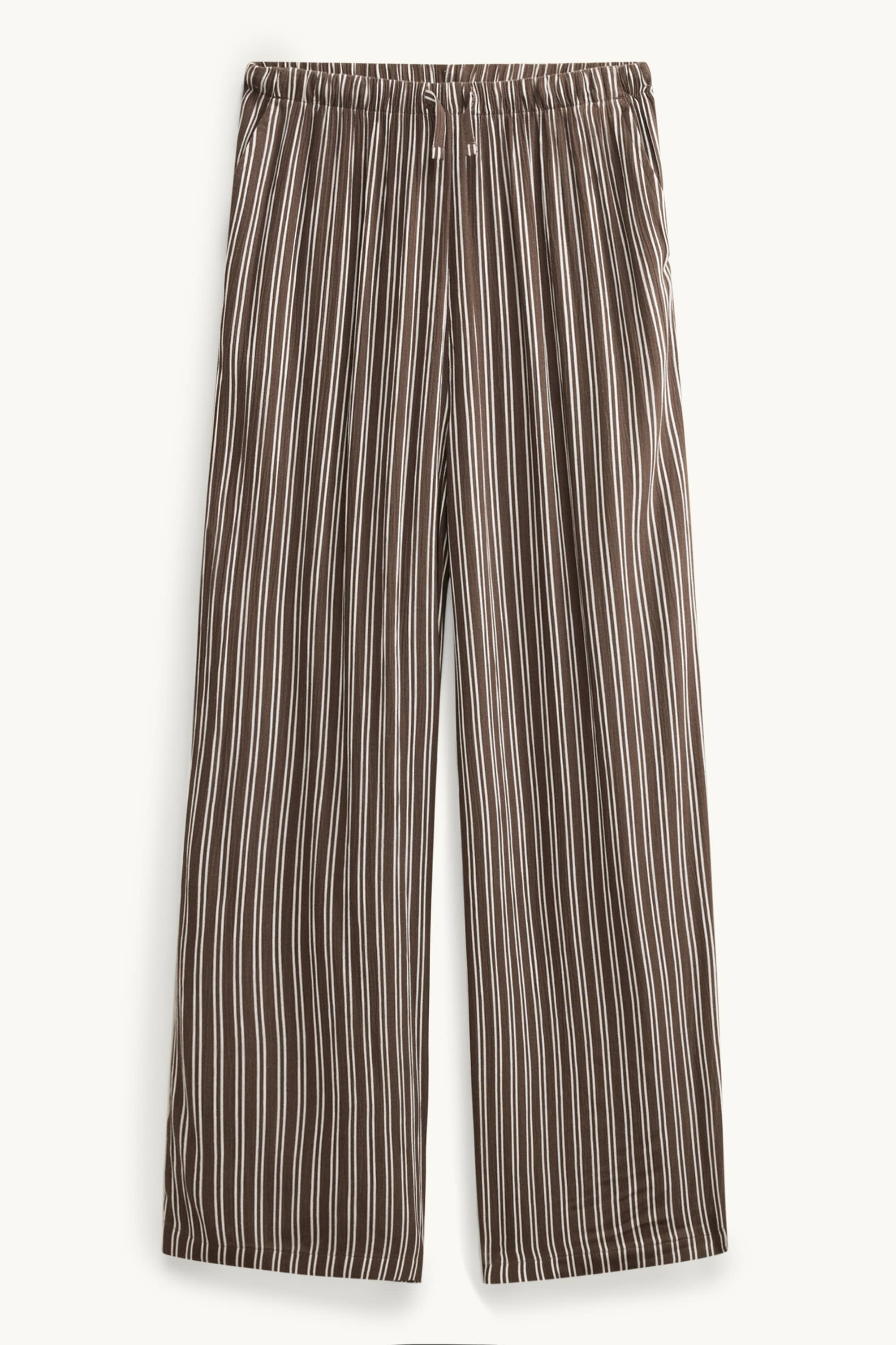 Cloth trousers - striped brown