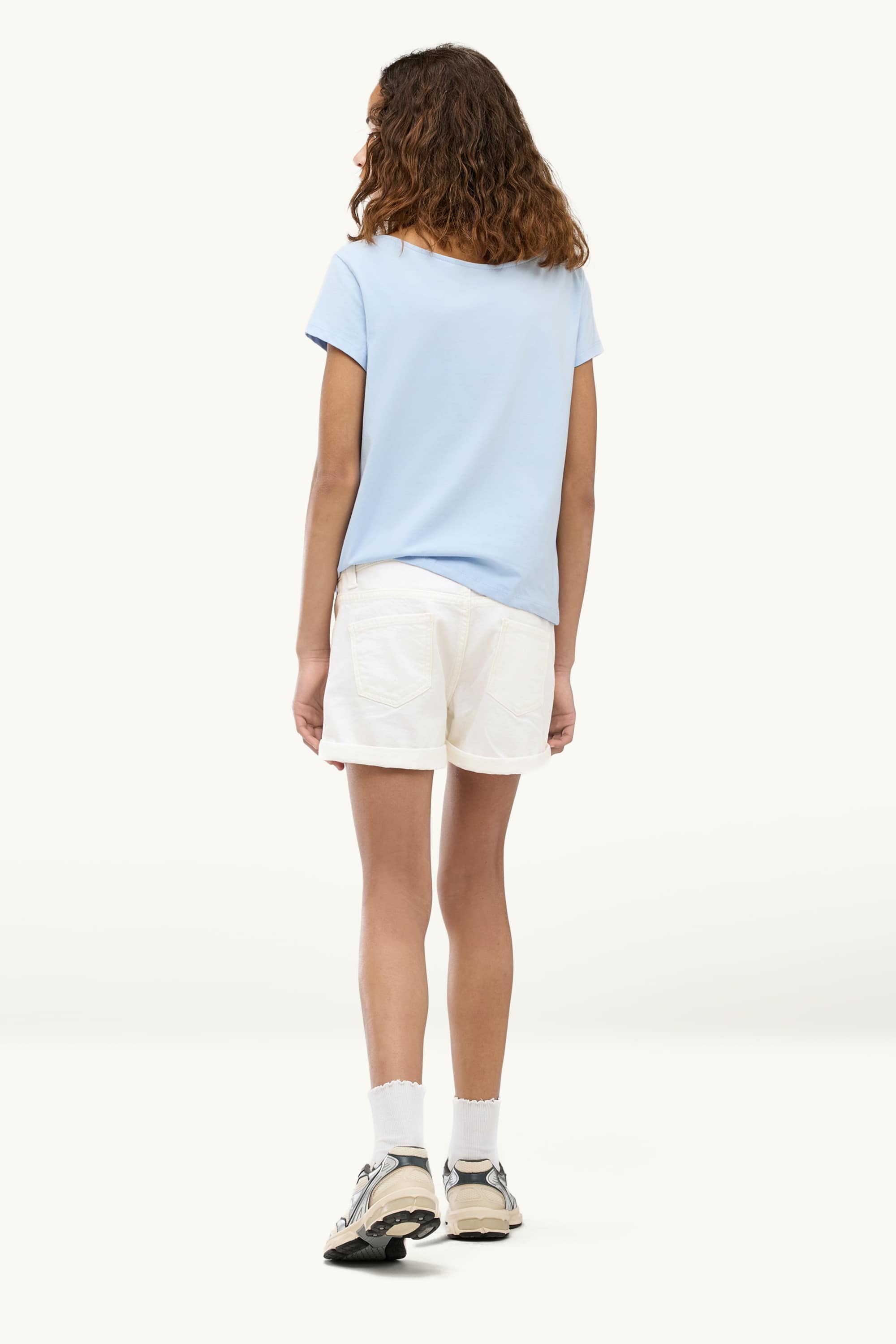 Denim shorts white
