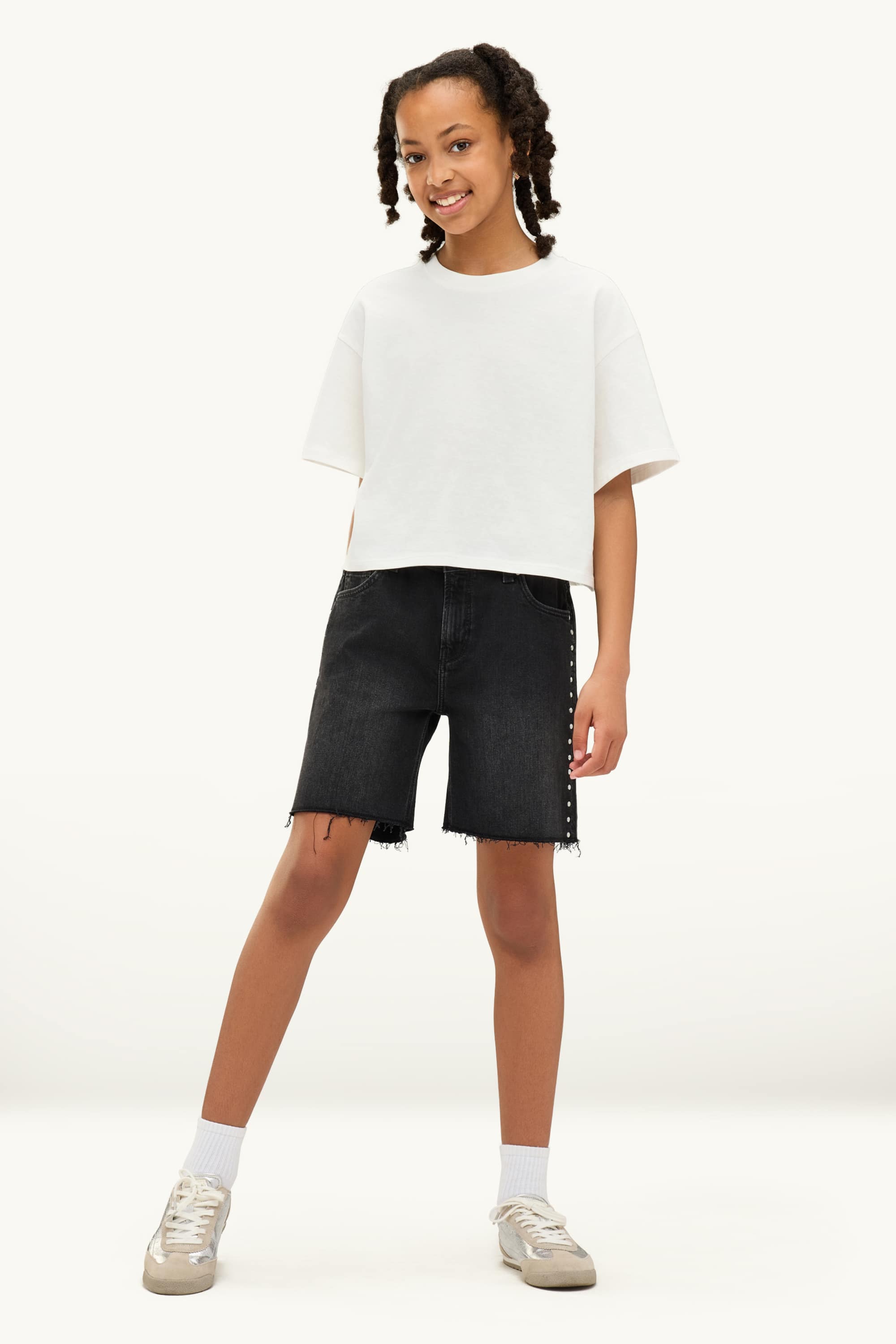 Denim shorts black