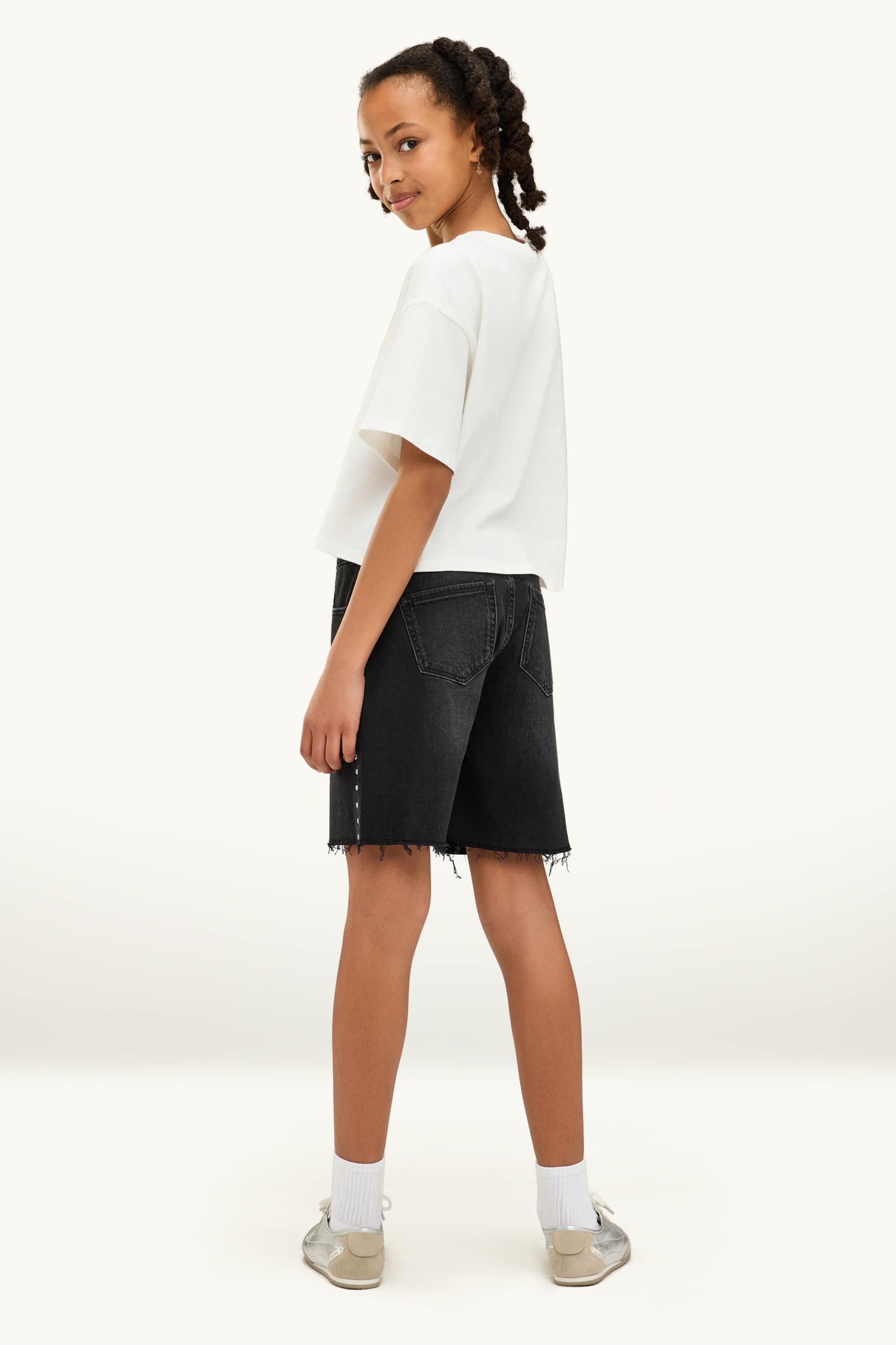 Denim shorts black