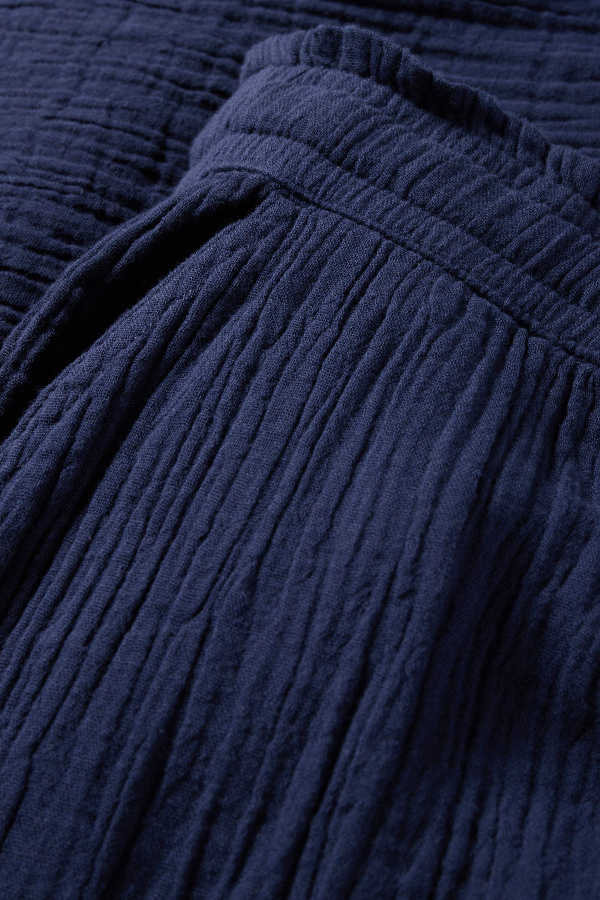 Cloth trousers - high waist - relaxed fit dark blue