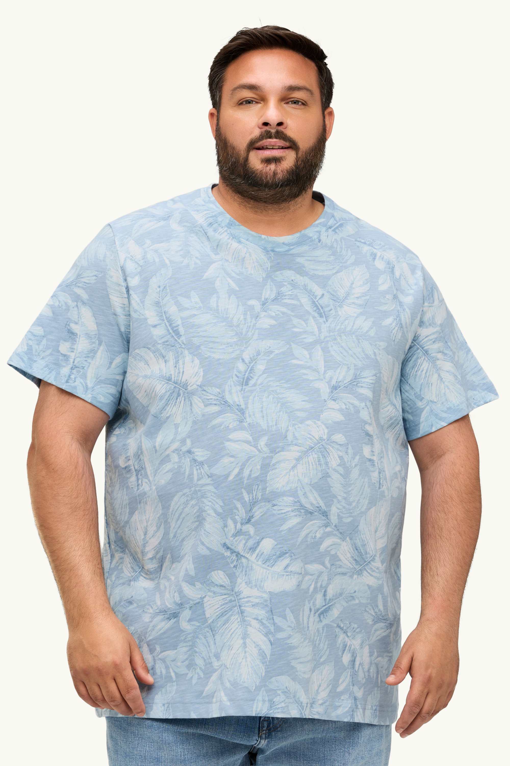 T-shirt - regular fit - patterned light blue