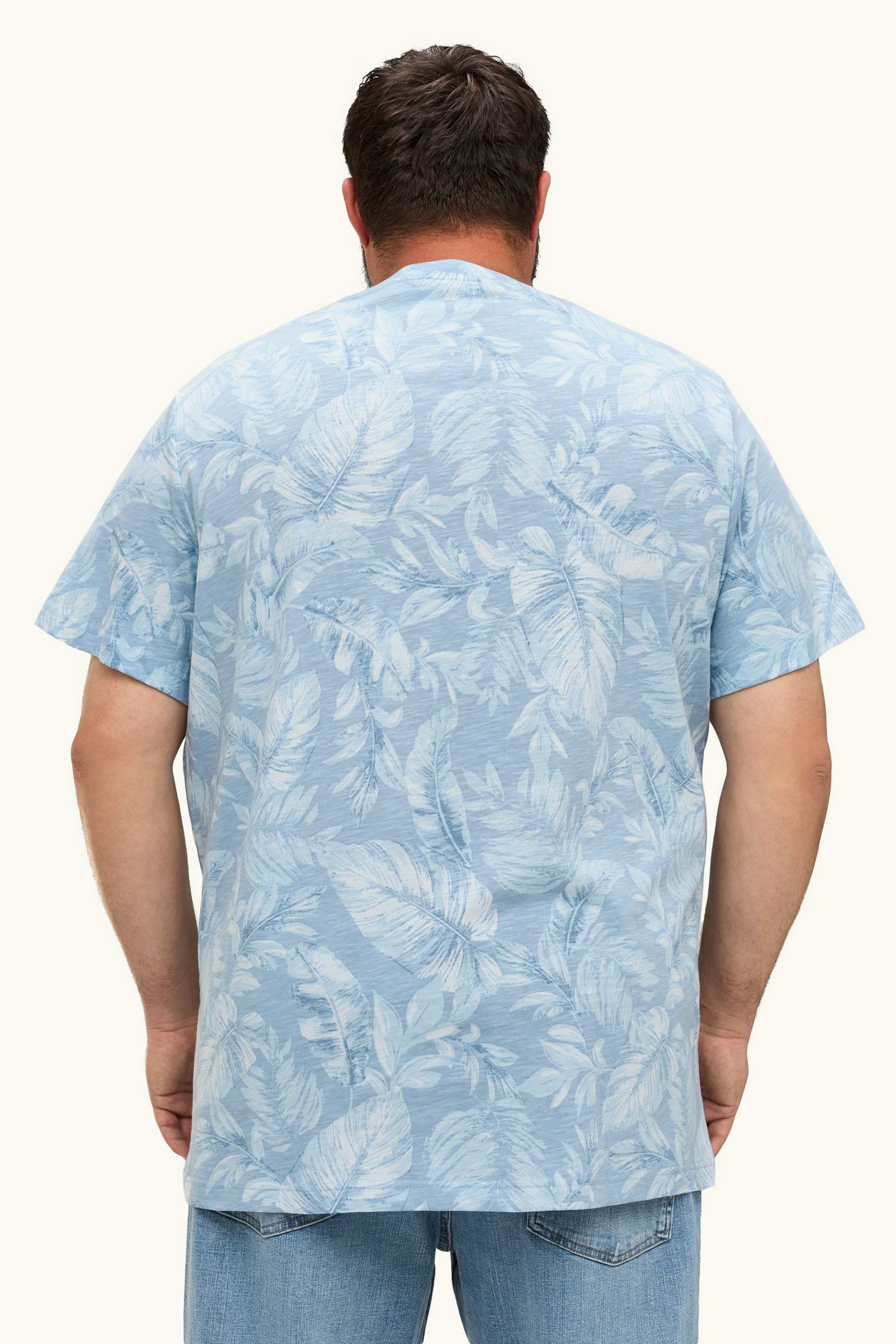 T-shirt - regular fit - patterned light blue
