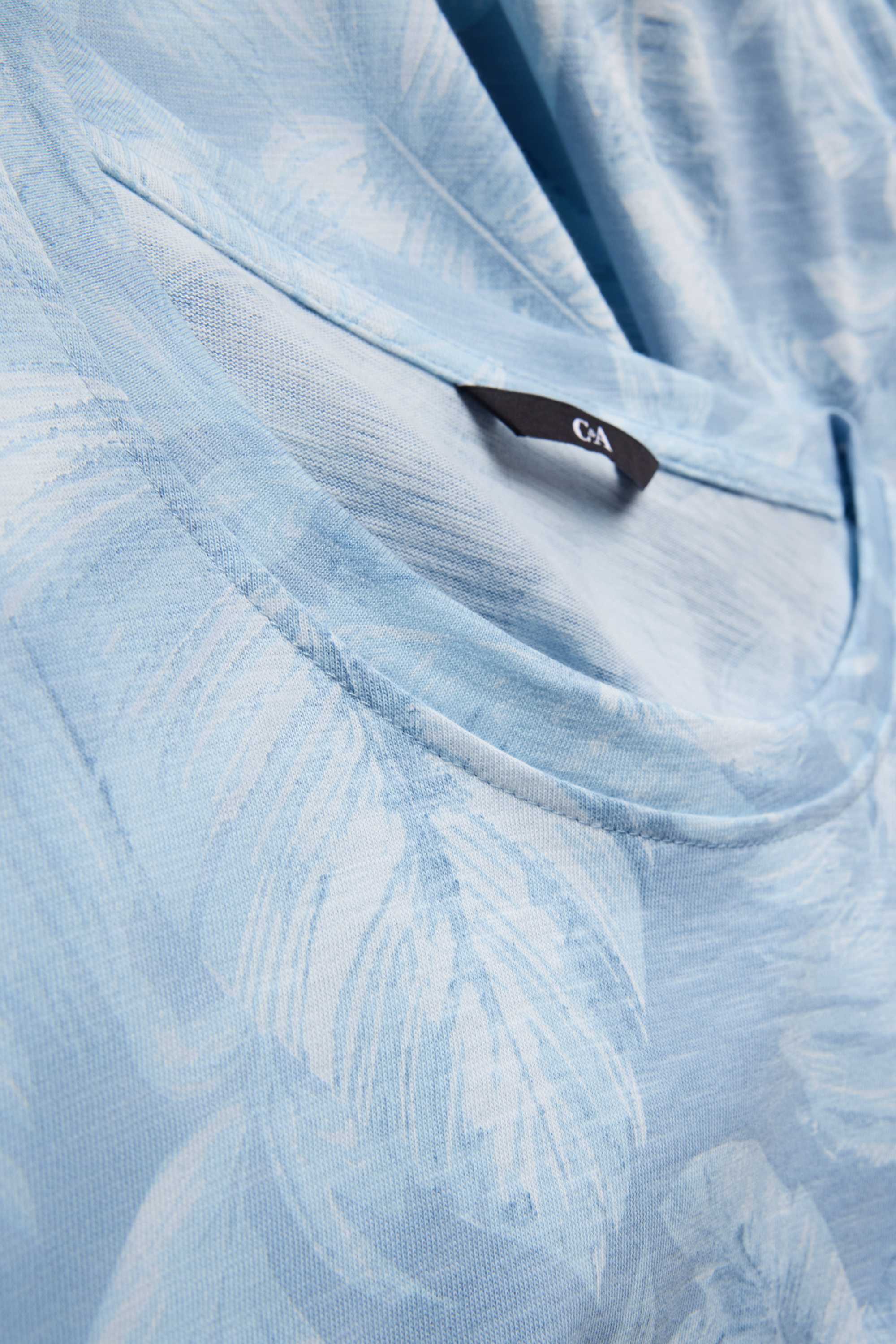 T-shirt - regular fit - patterned light blue