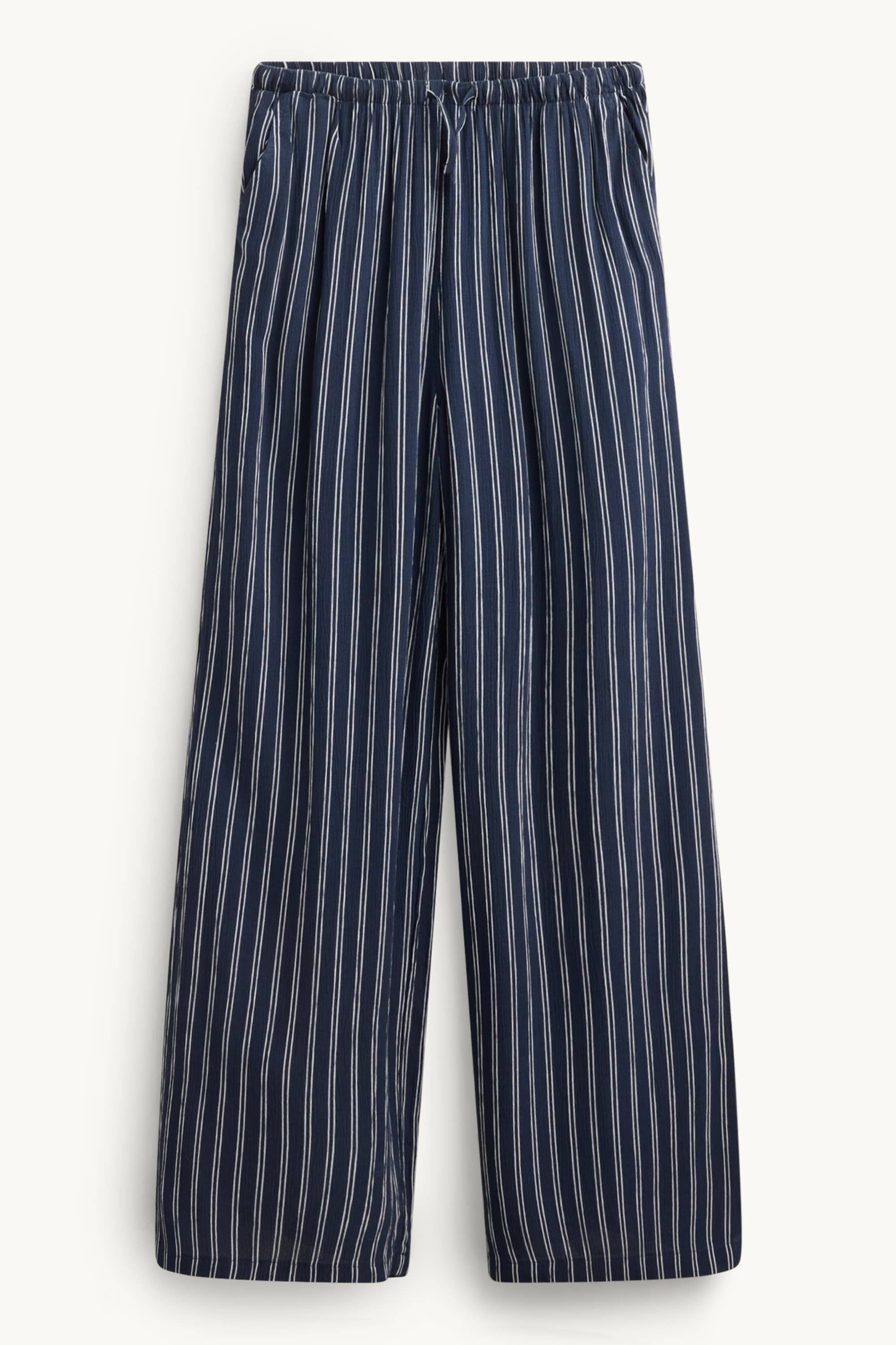 Cloth trousers - striped dark blue