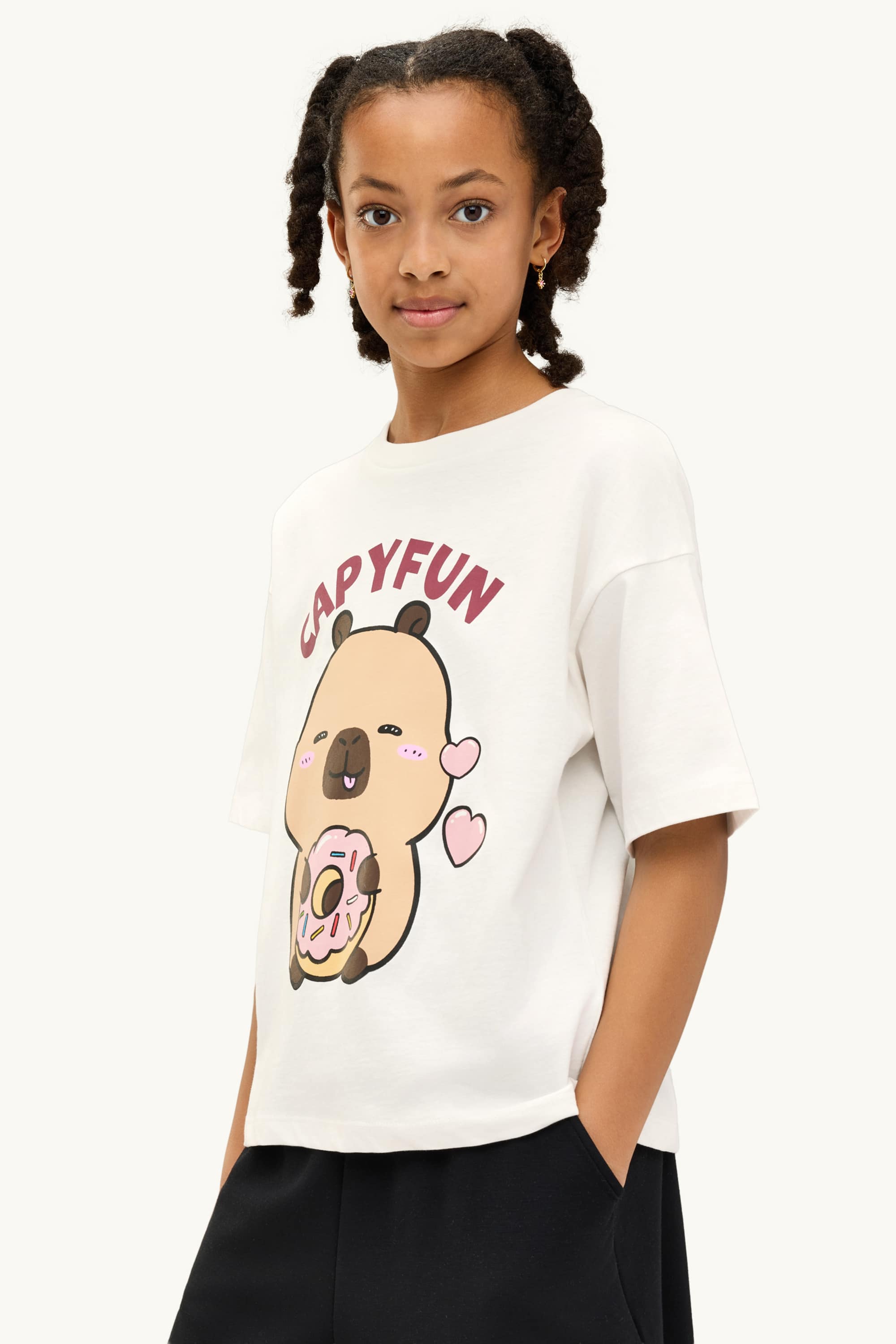 CapyFun - short sleeve T-shirt white