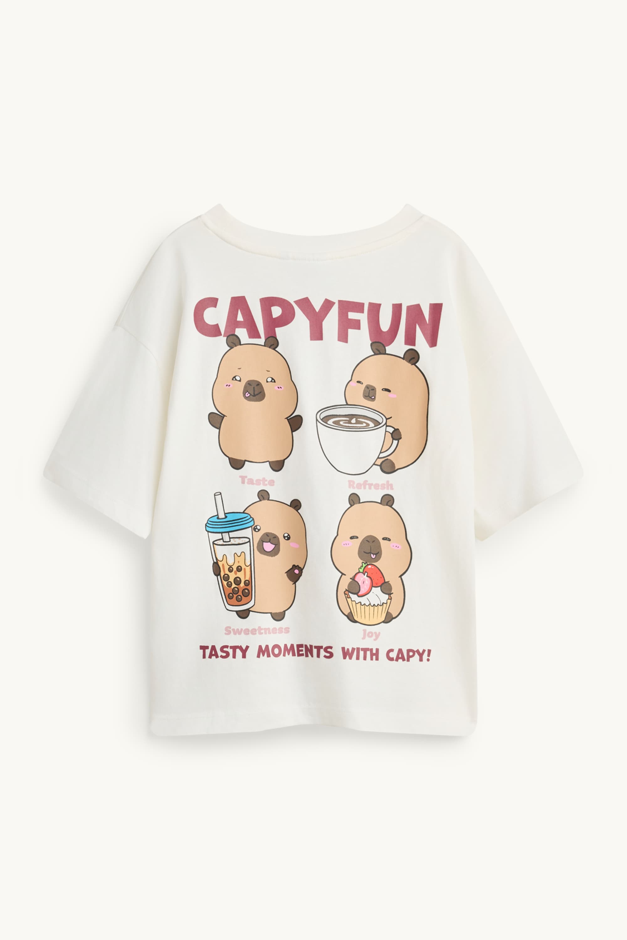 CapyFun - short sleeve T-shirt white