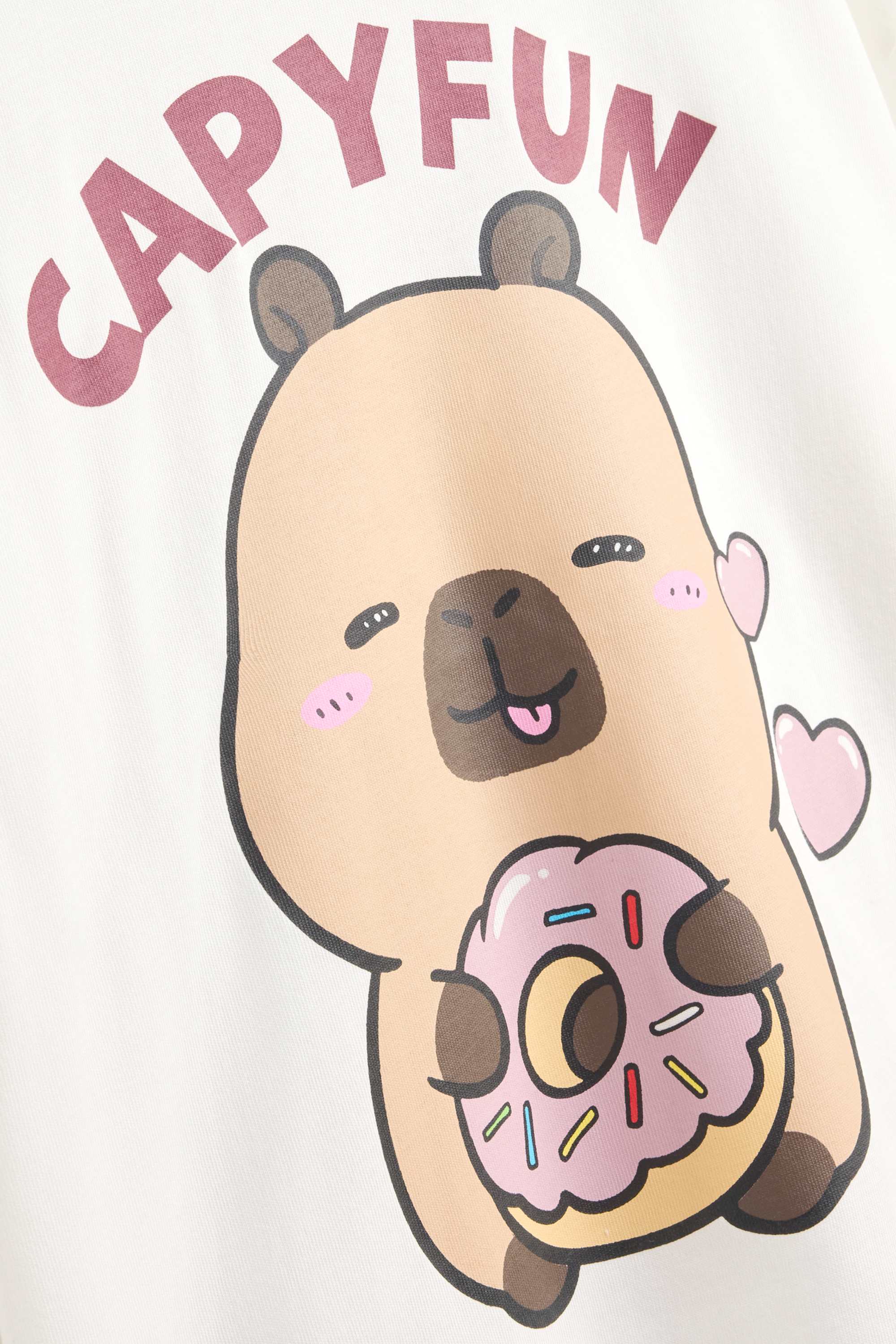 CapyFun - short sleeve T-shirt white
