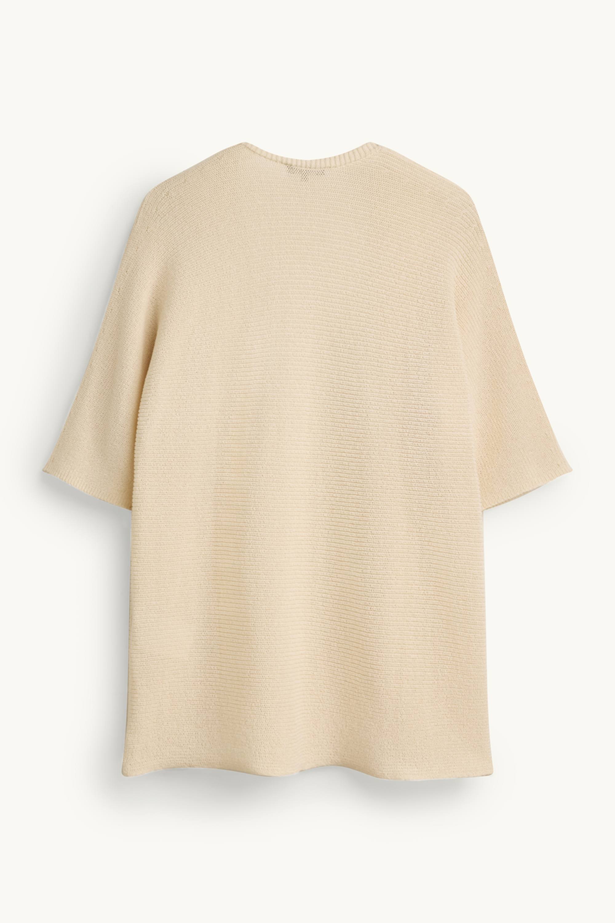 Long cardigan - ribbed light yellow