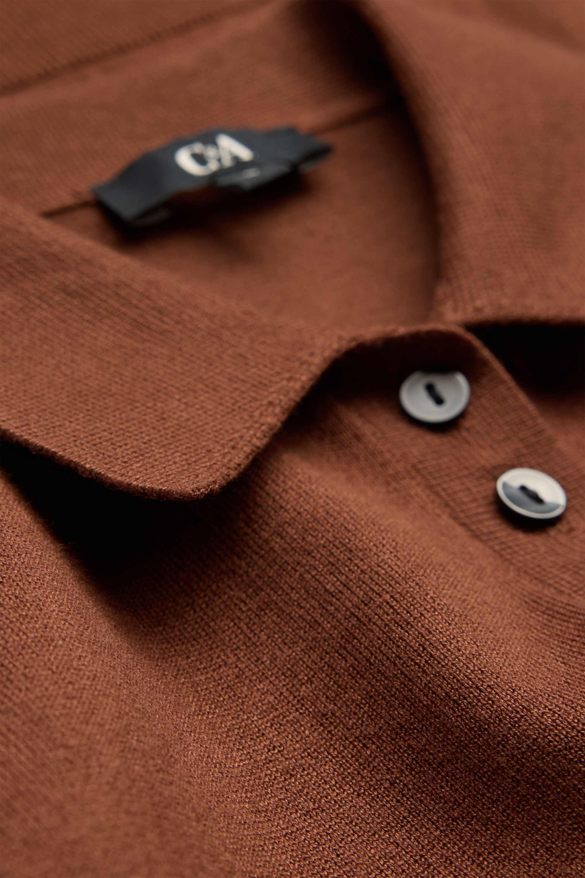 Knitted top dark brown