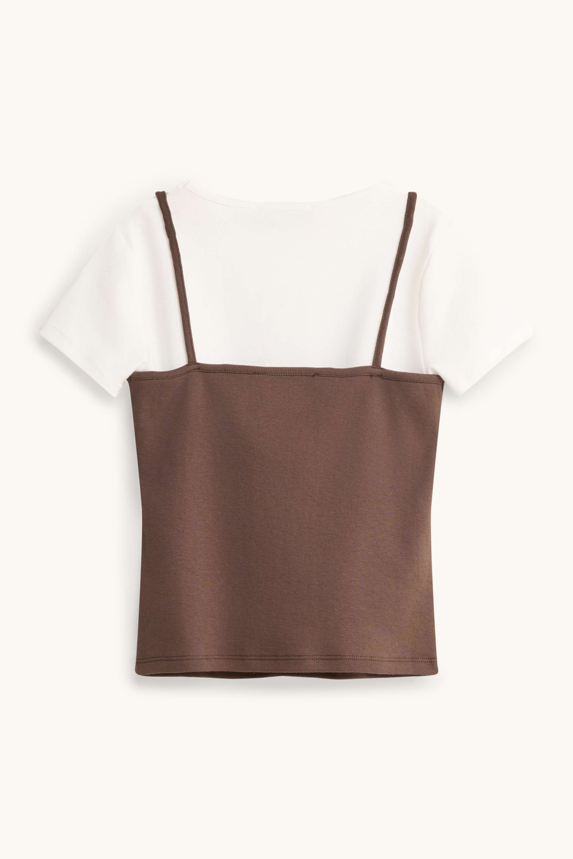 Set - top and short sleeve T-shirt - 2 piece brown