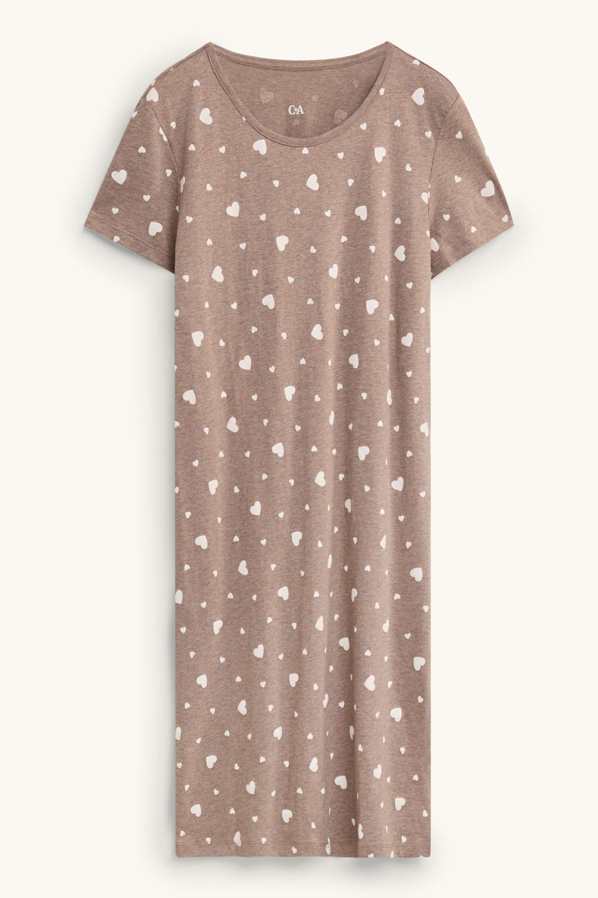 Nightdress - patterned taupe
