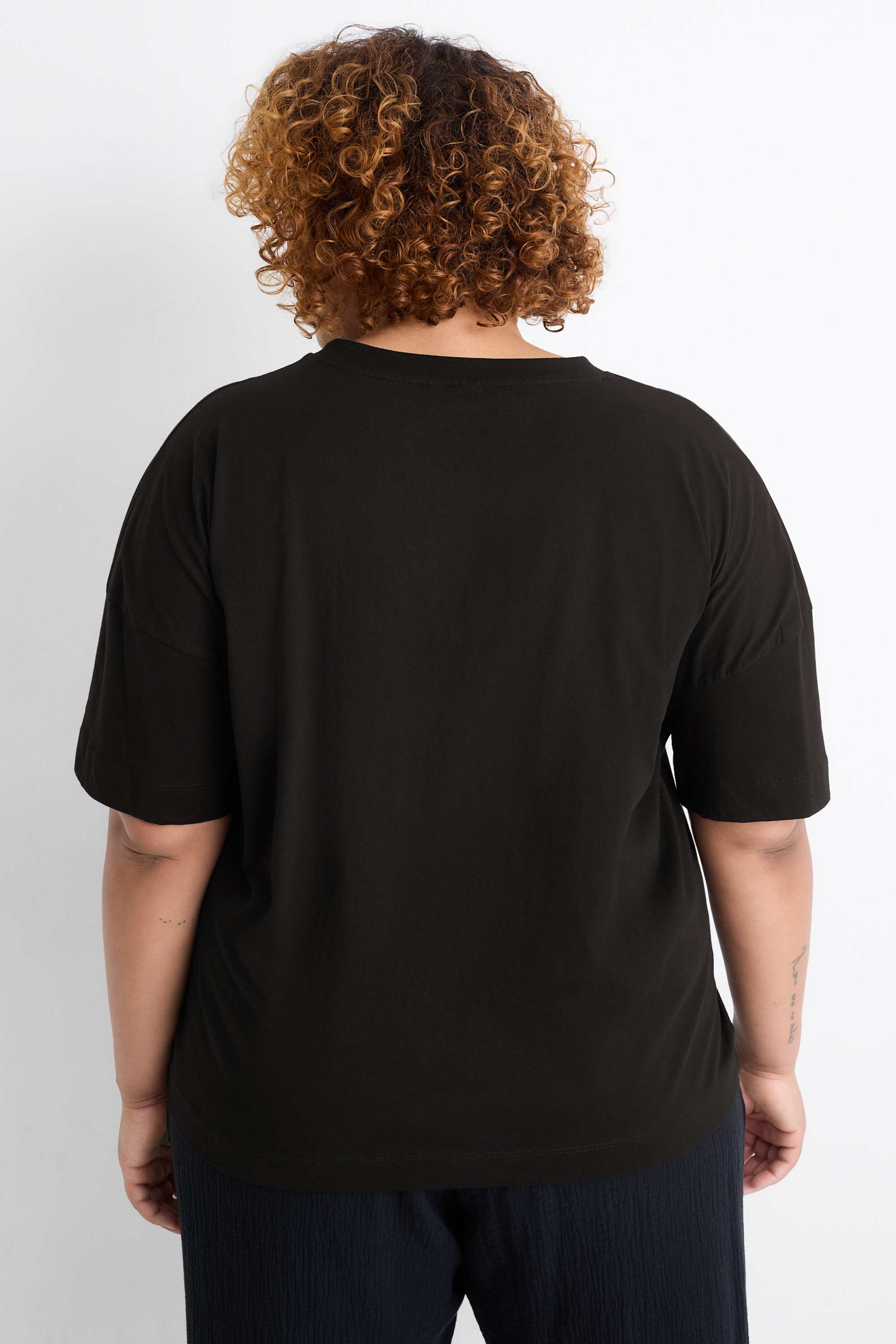 T-shirt - regular fit - shiny - Peanuts black
