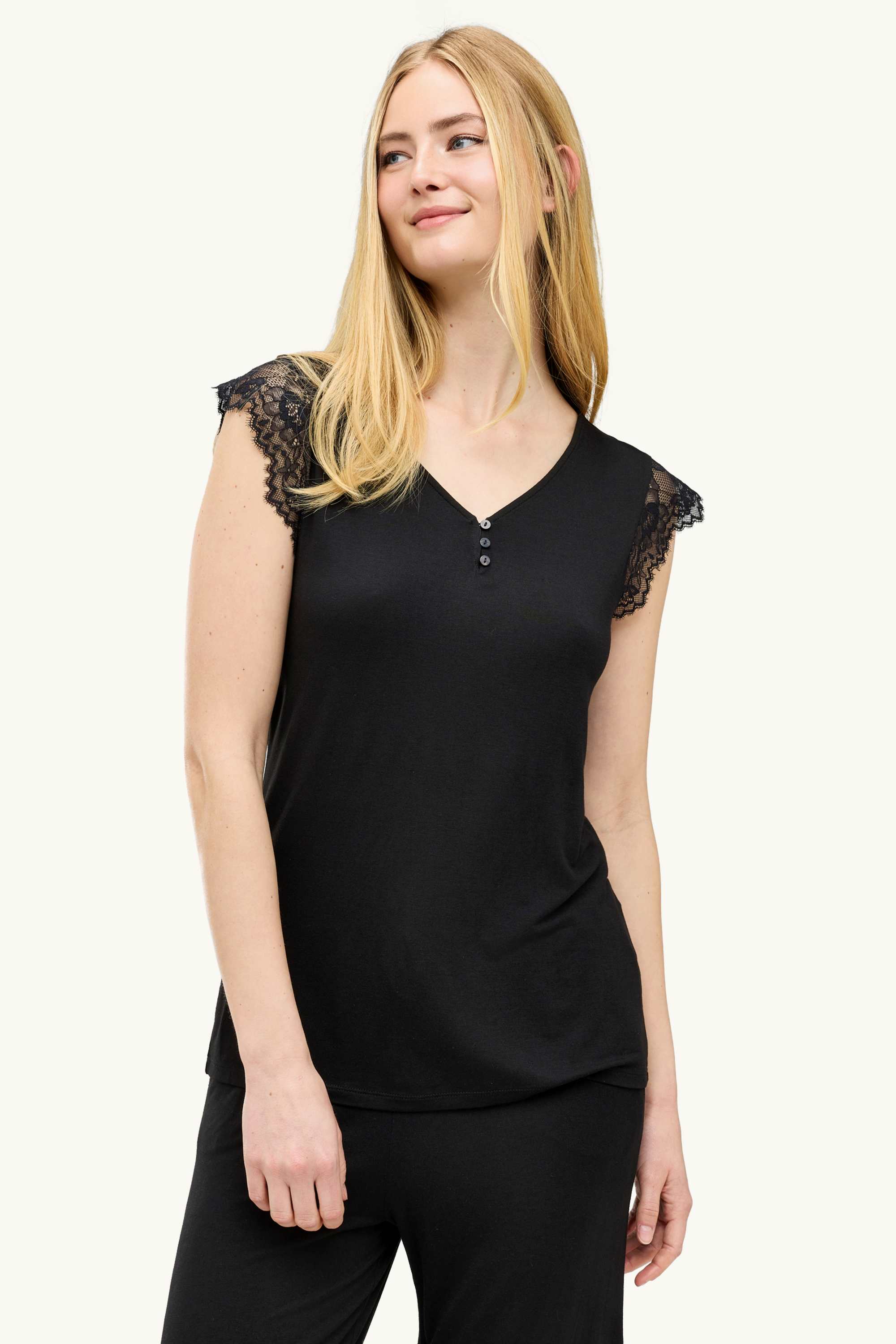 Viscose pyjamas black