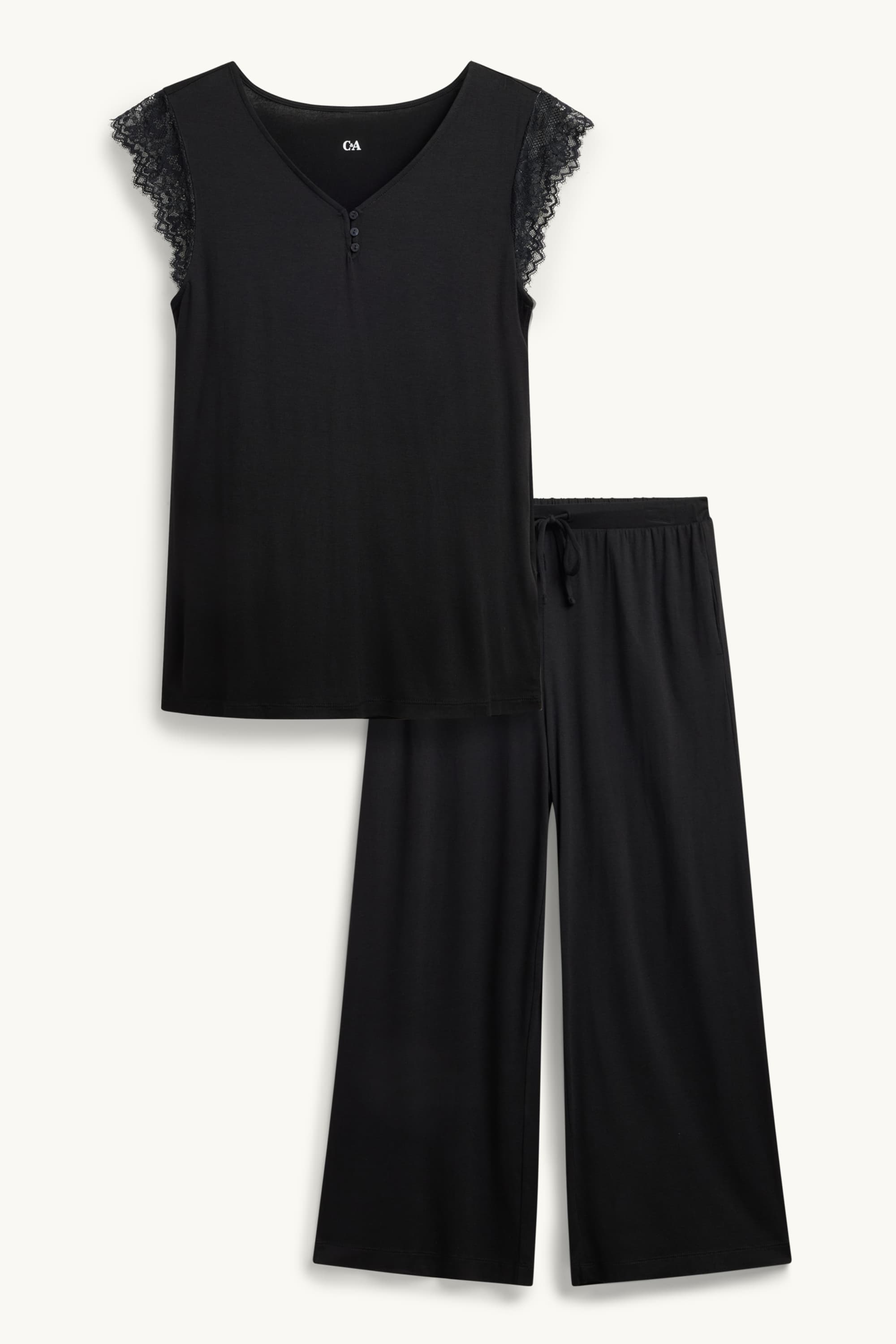 Viscose pyjamas black