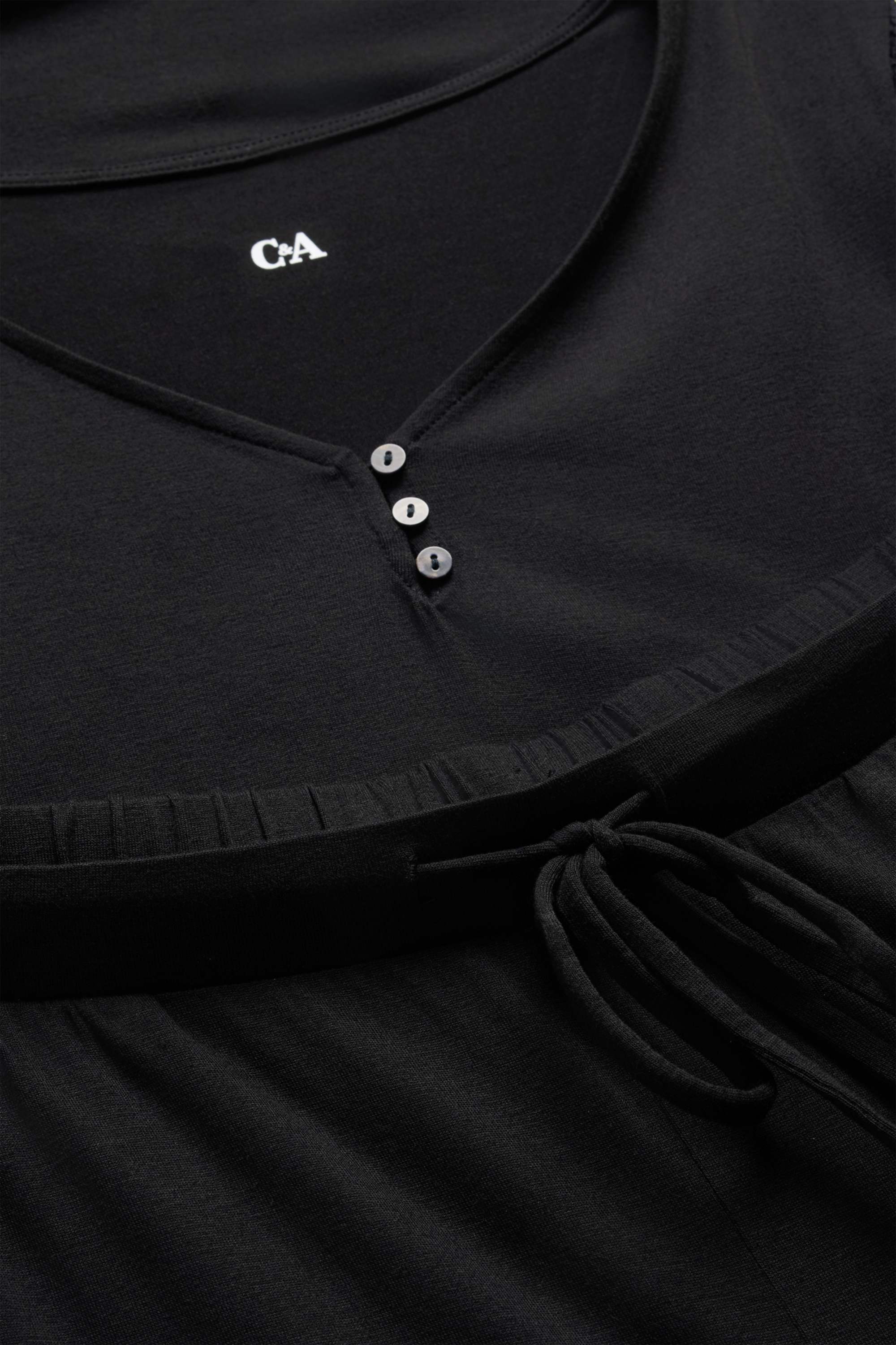 Viscose pyjamas black