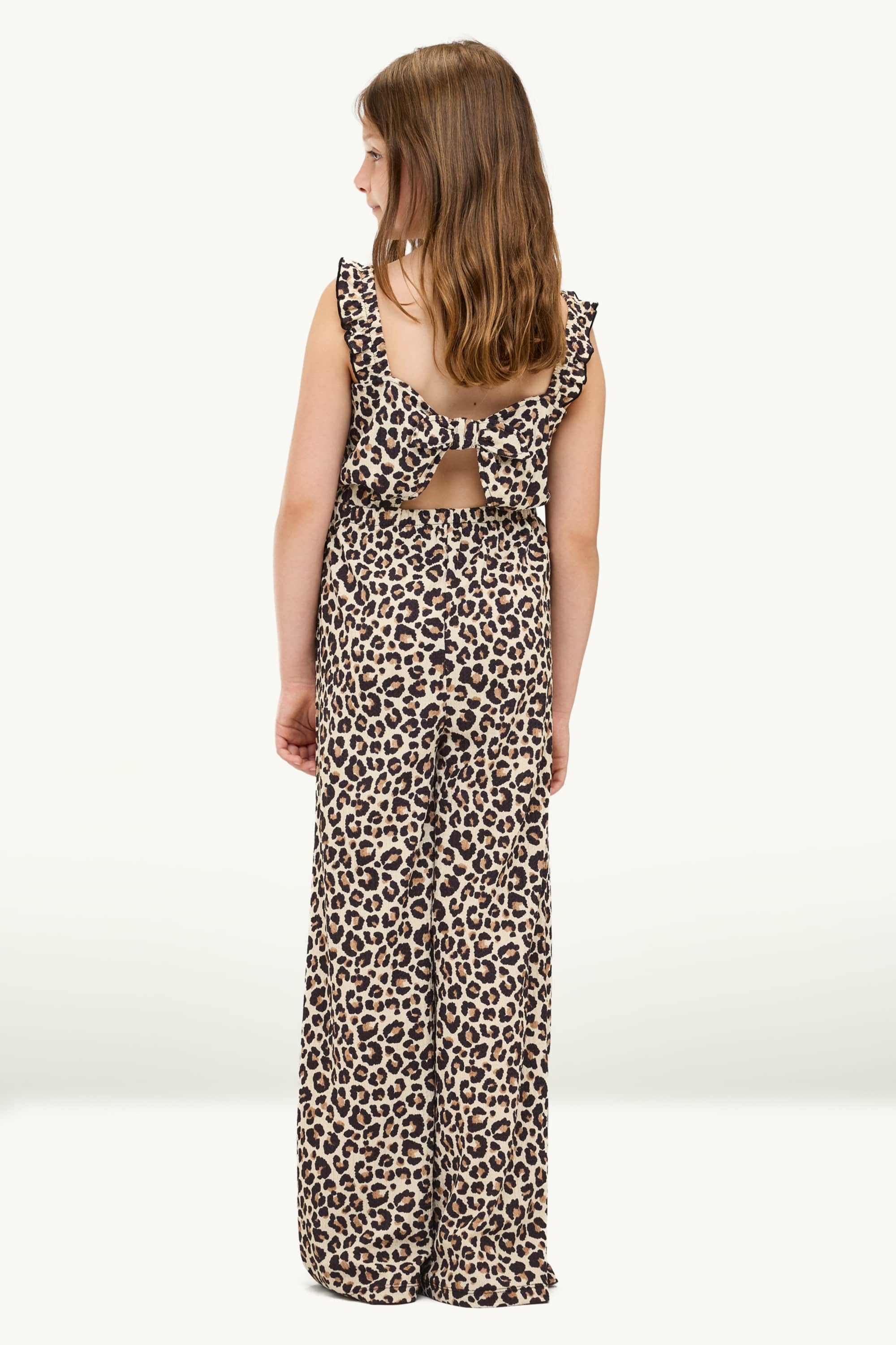 Jumpsuit - leopard print black / beige