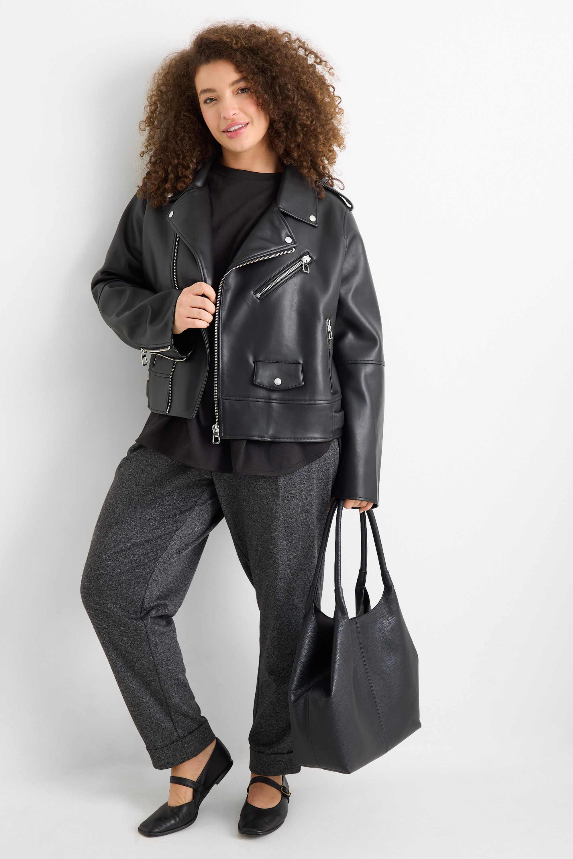Long sleeve top - relaxed fit black
