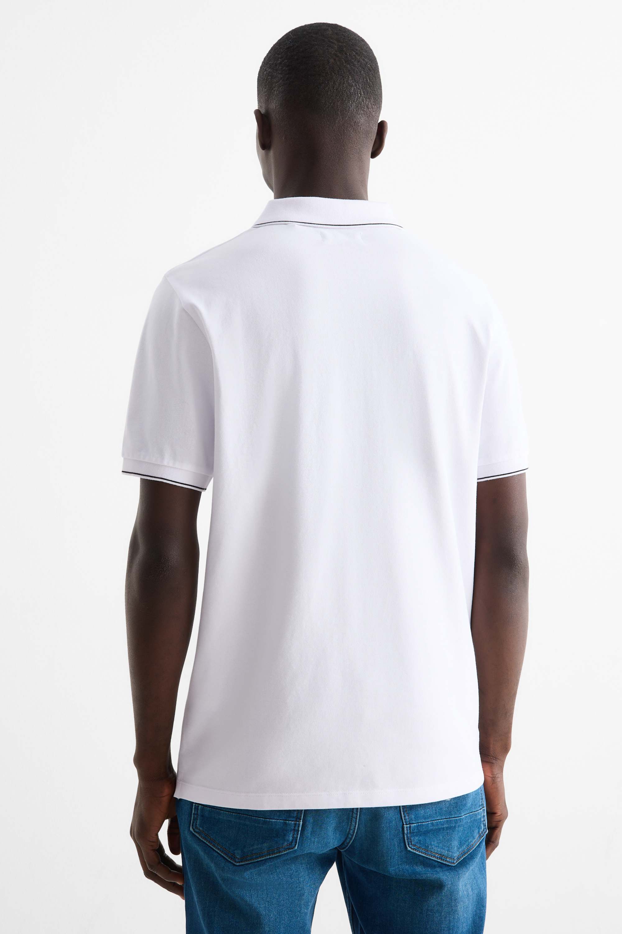 Polo shirt - slim fit white