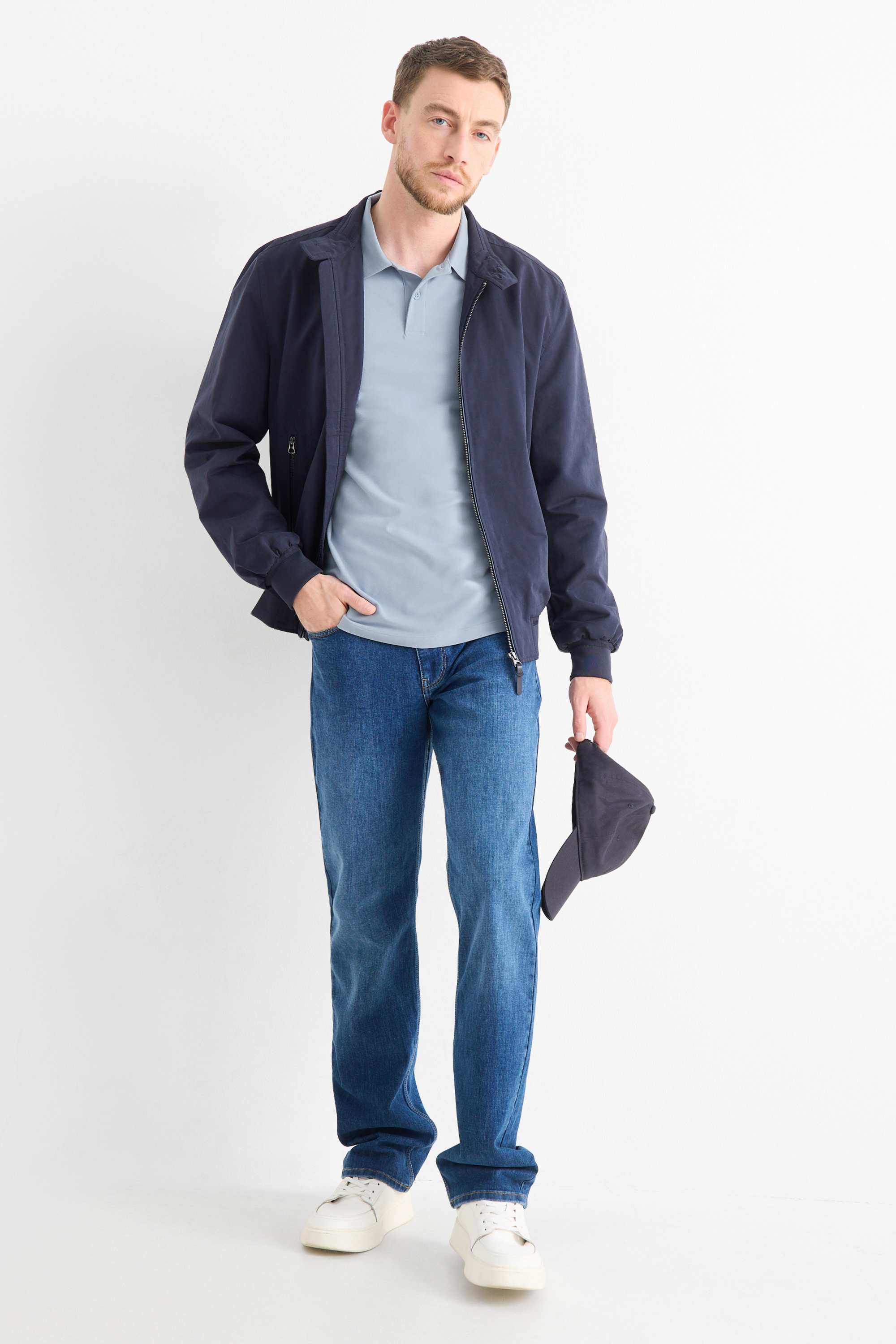 Polo shirt - slim fit light blue